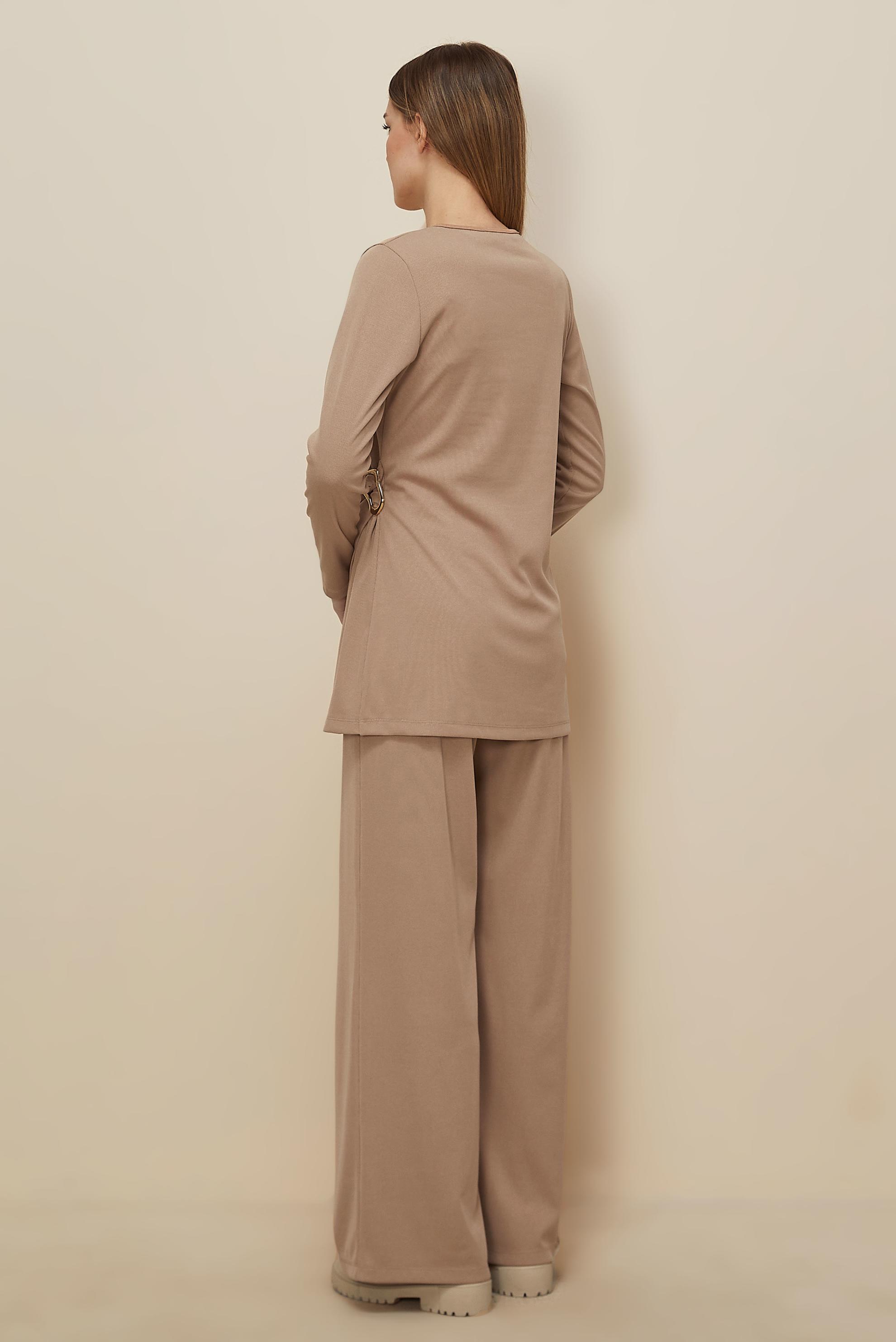 Hijab clothing SAND ASYMMETRIC CUT PANTSUIT 46249