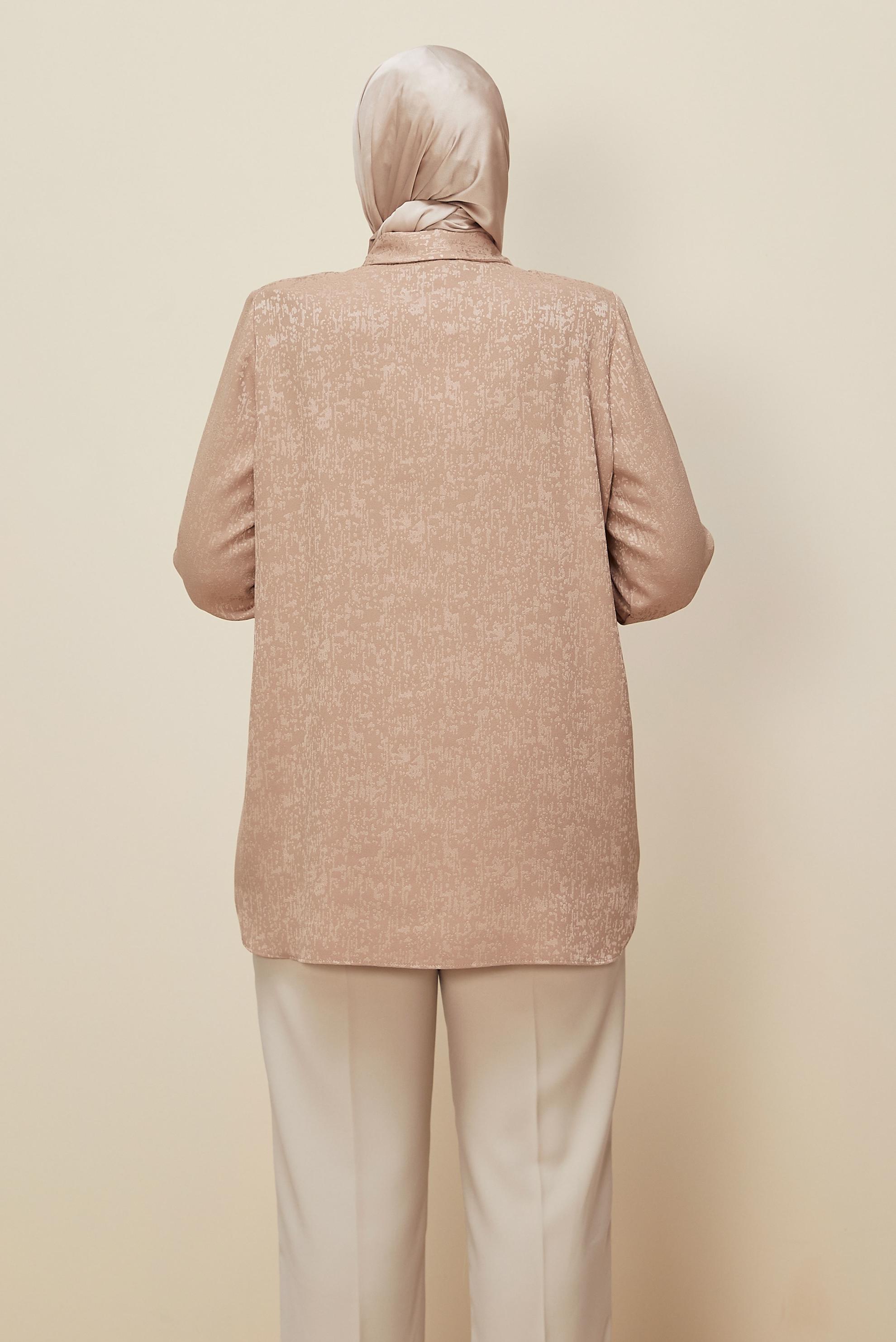 Vêtements hijab BEIGE TUNIQUE JACQUARD 20866