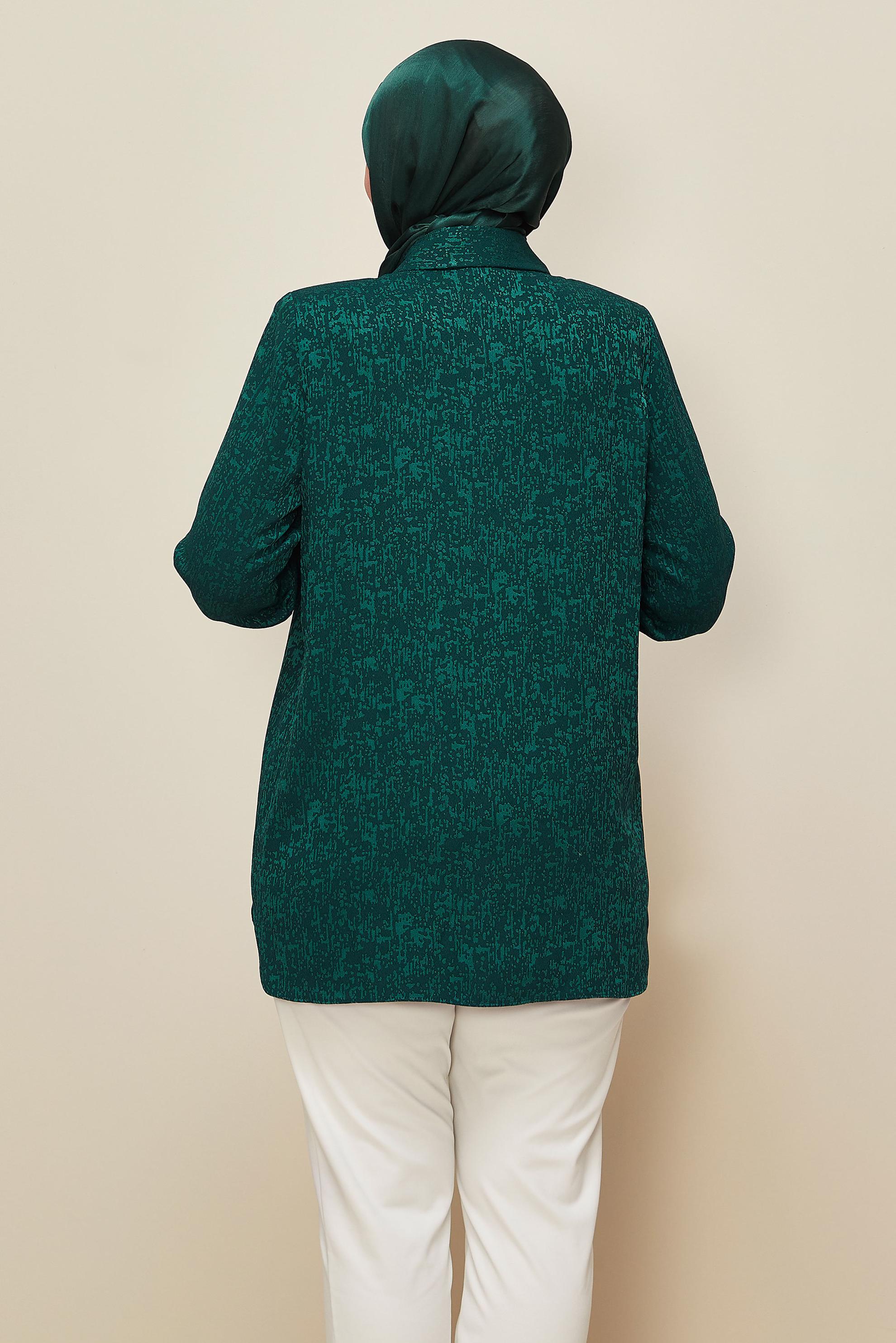 Vêtements hijab VERT TUNIQUE JACQUARD 20866