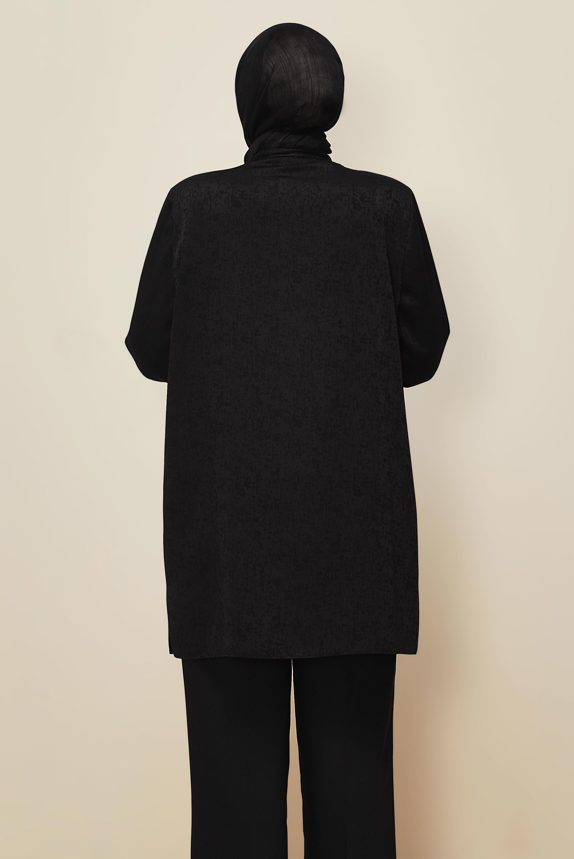 Tesettür giyim SİYAH JAKAR TUNİK 20878