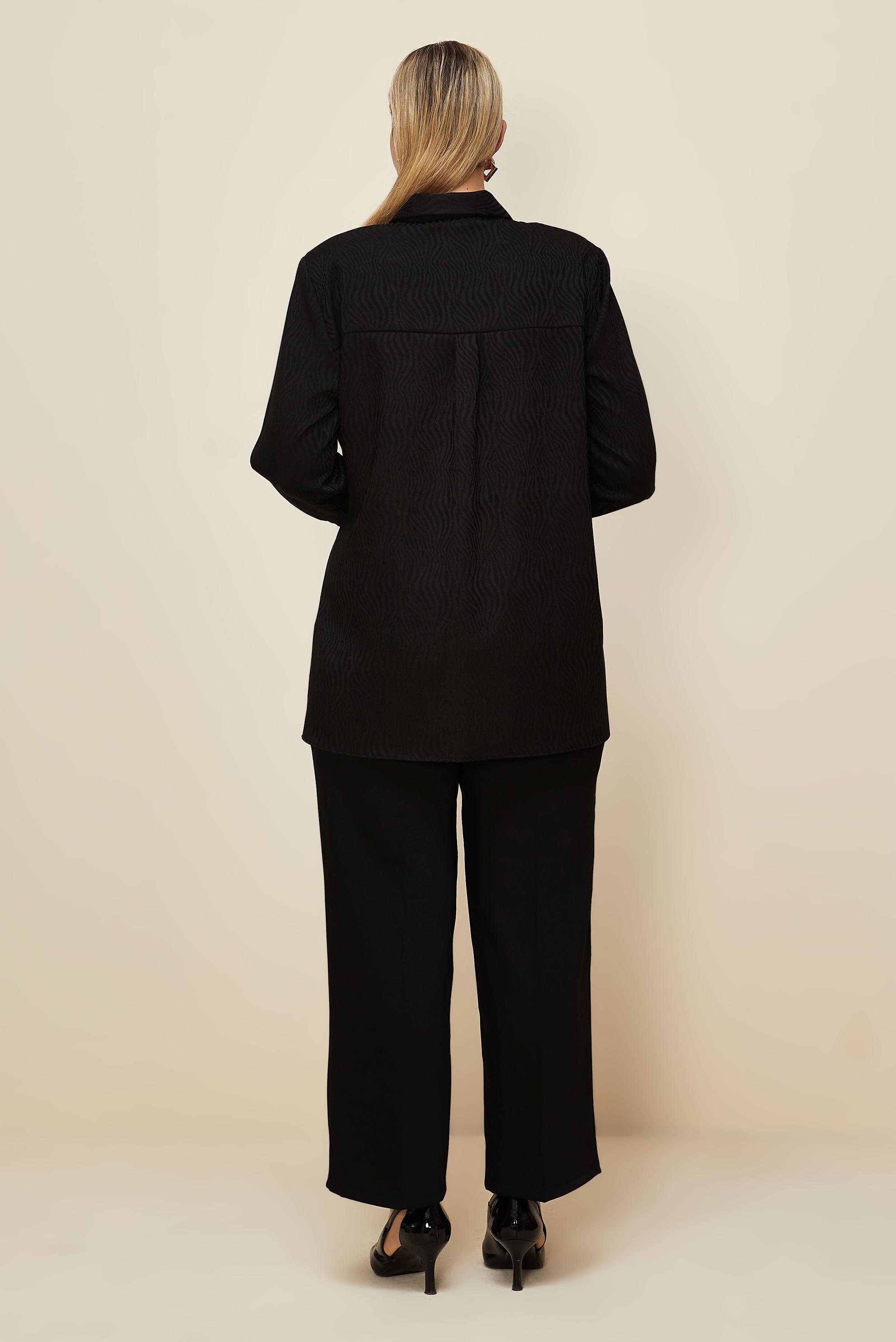 Tesettür giyim SİYAH YANDAN BAĞLAMALI TUNİK 20904