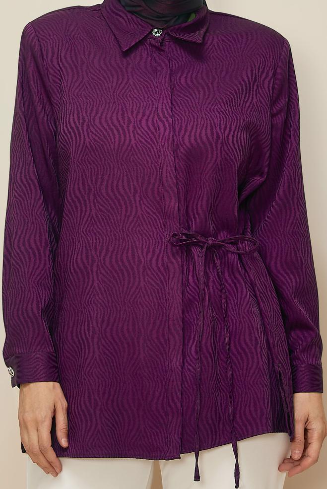 Hijab clothing DAMSON SIDE TIE TUNIC 20904 - ALVİNA