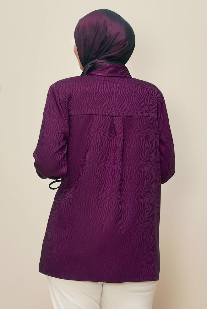 Hijab clothing DAMSON SIDE TIE TUNIC 20904 - ALVİNA