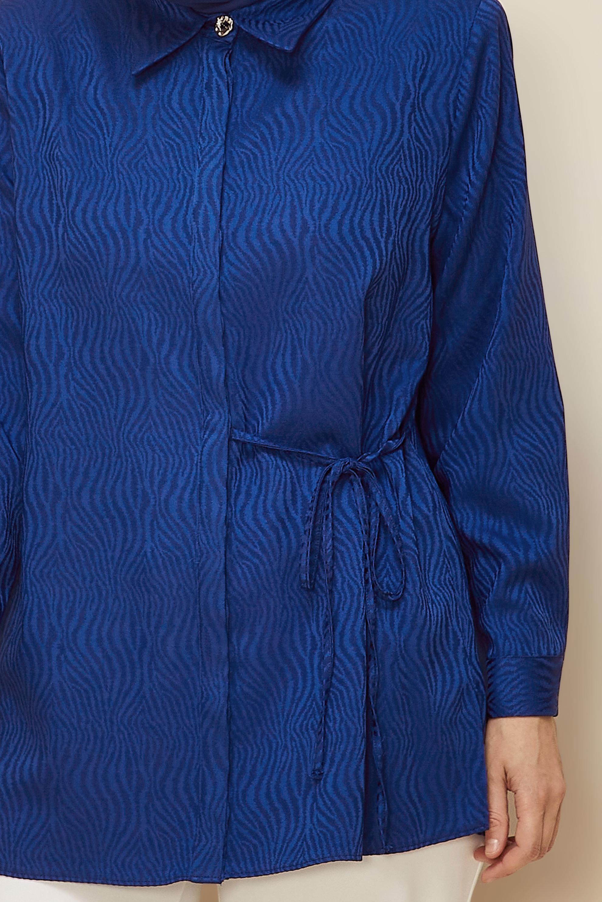 Tesettür giyim LACİVERT YANDAN BAĞLAMALI TUNİK 20904