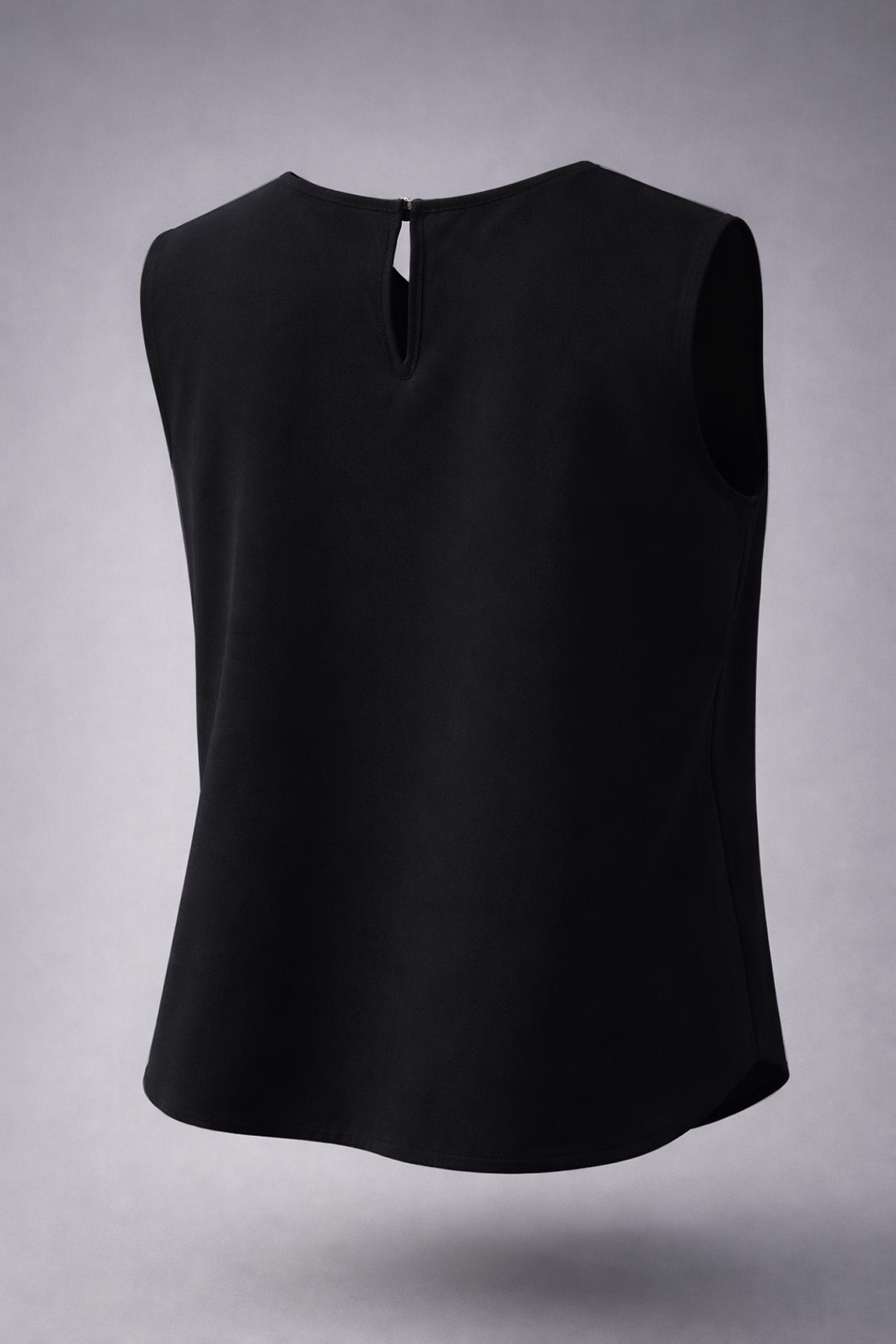 Tesettür giyim SİYAH BİSİKLET YAKA İÇ TUNİK 4486