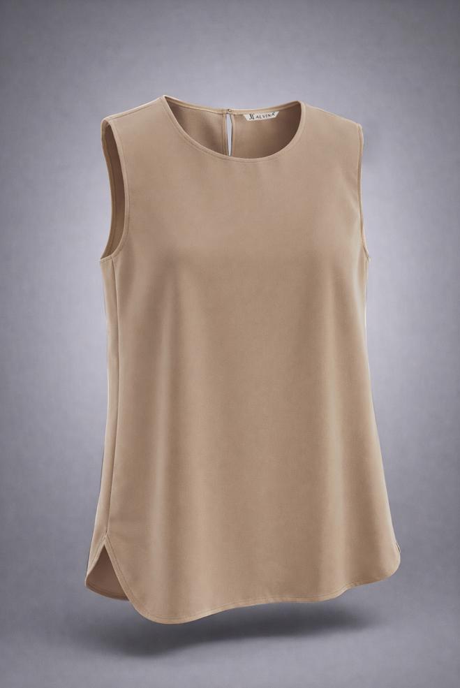 Tesettür giyim BEJ BİSİKLET YAKA İÇ TUNİK 4486 - ALVİNA