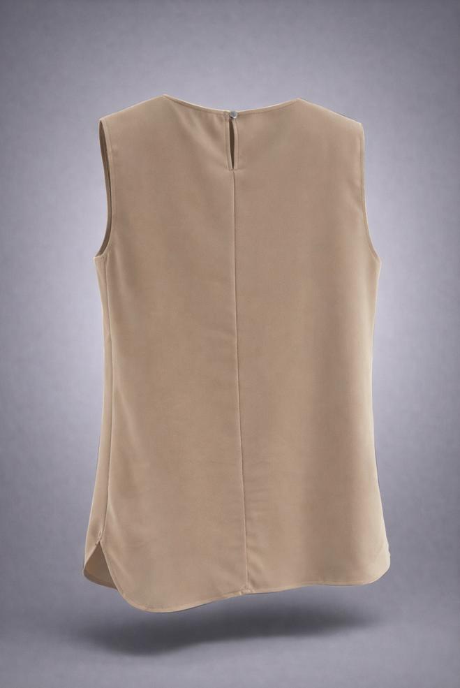 Tesettür giyim BEJ BİSİKLET YAKA İÇ TUNİK 4486 - ALVİNA