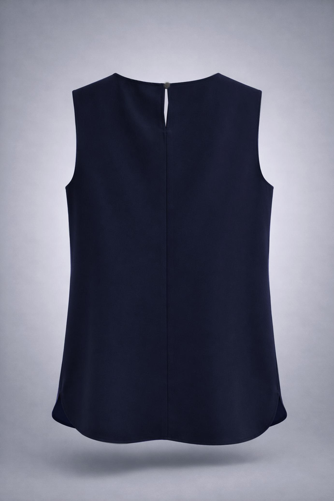 Tesettür giyim LACİVERT BİSİKLET YAKA İÇ TUNİK 4486