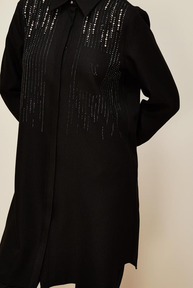 Tesettür giyim SİYAH 45047 44115 TUNİK 40-46 TEK 38 - ALVİNA