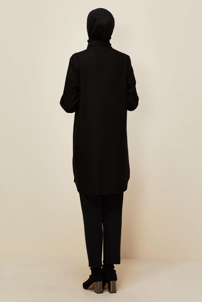 Tesettür giyim SİYAH 45047 44115 TUNİK 40-46 TEK 38 - ALVİNA