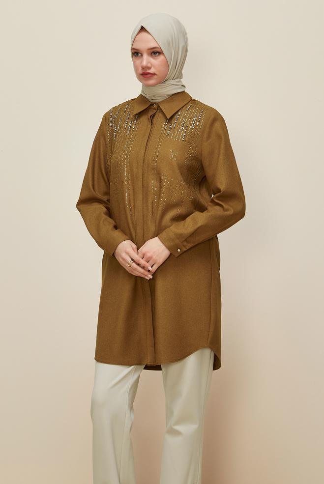 Tesettür giyim SARI 45047 44115 TUNİK 40-46 TEK 38 - ALVİNA