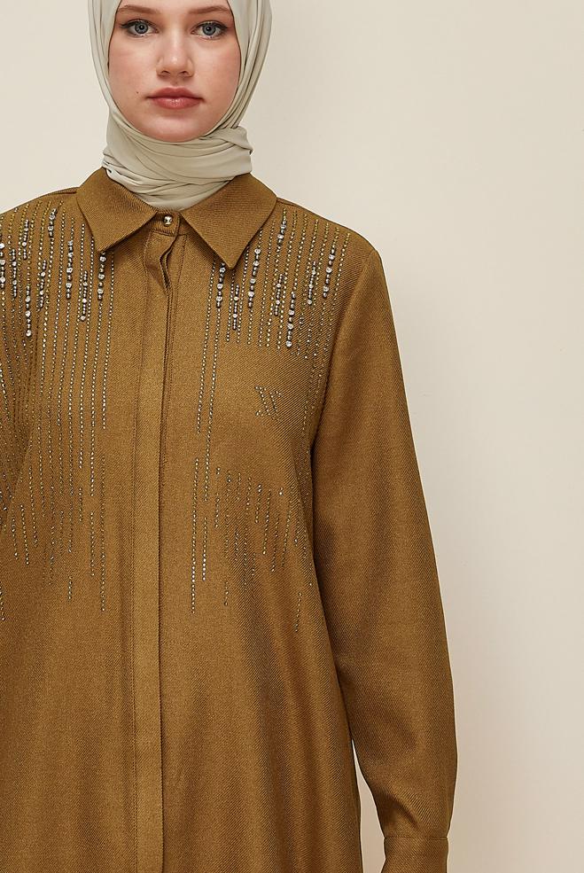 Tesettür giyim SARI 45047 44115 TUNİK 40-46 TEK 38 - ALVİNA