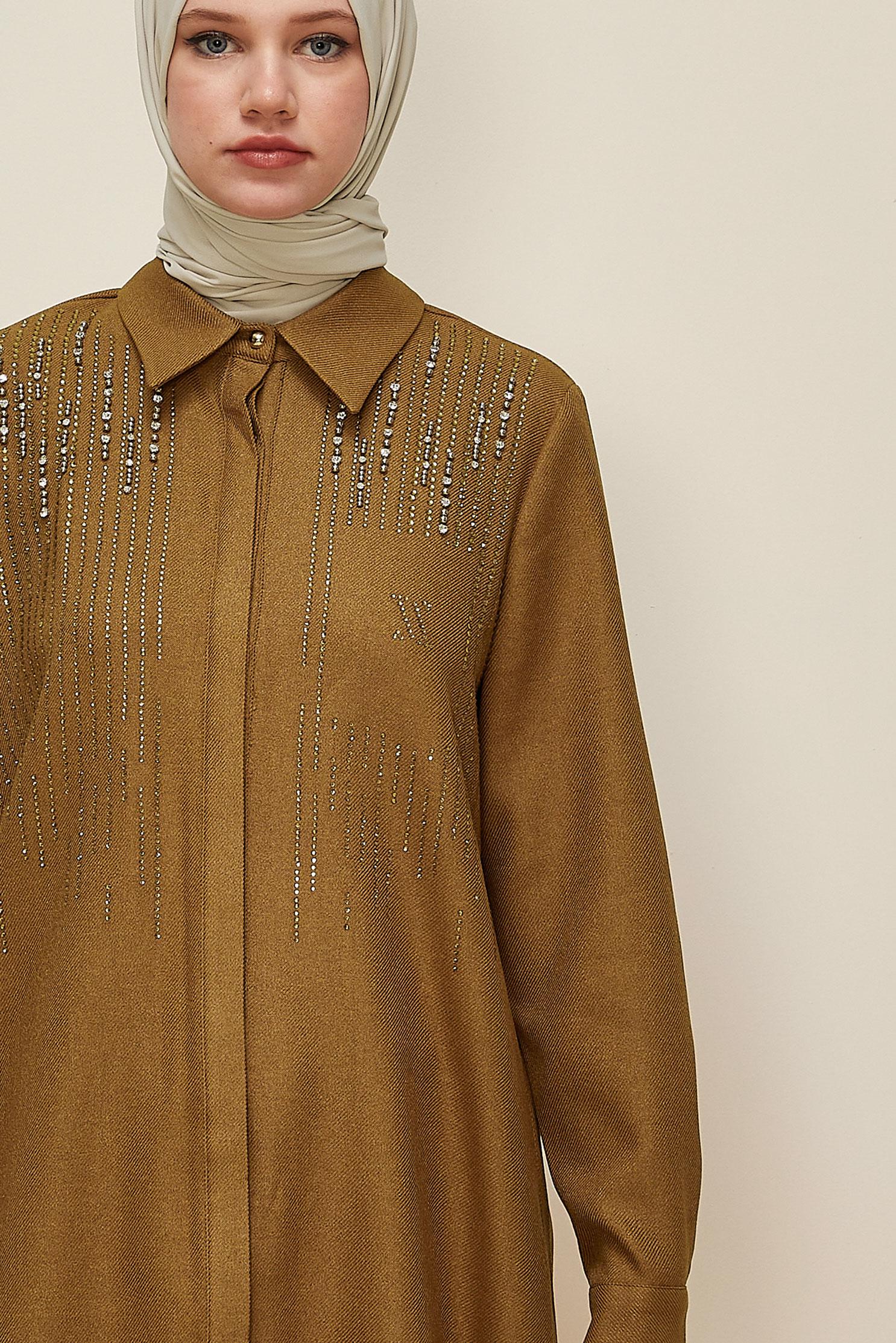 Vêtements hijab JAUNE 45047 44115 TUNİK 40-46 TEK 38