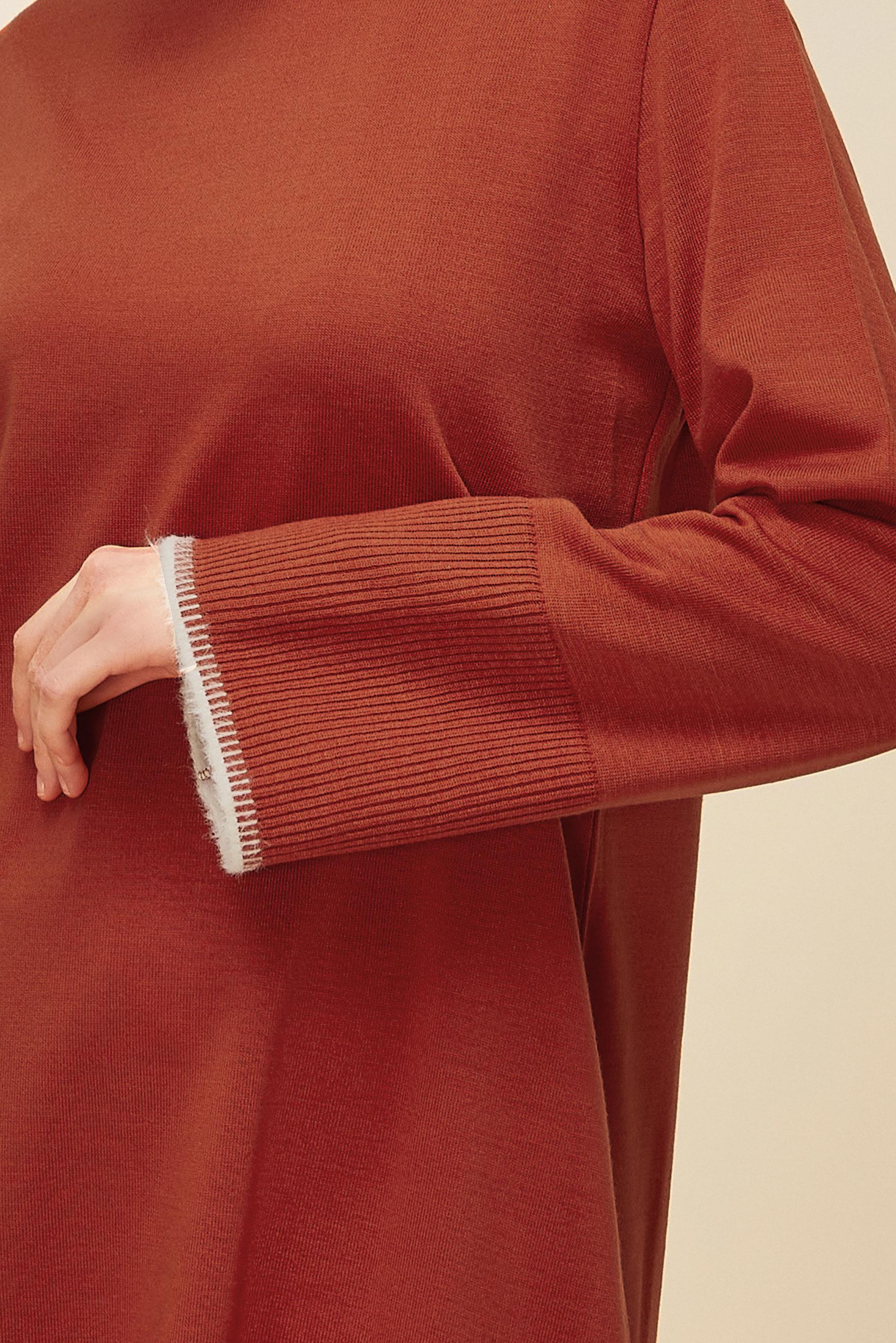 Vêtements hijab ORANGE TUNIQUE EN MAILLE 45800