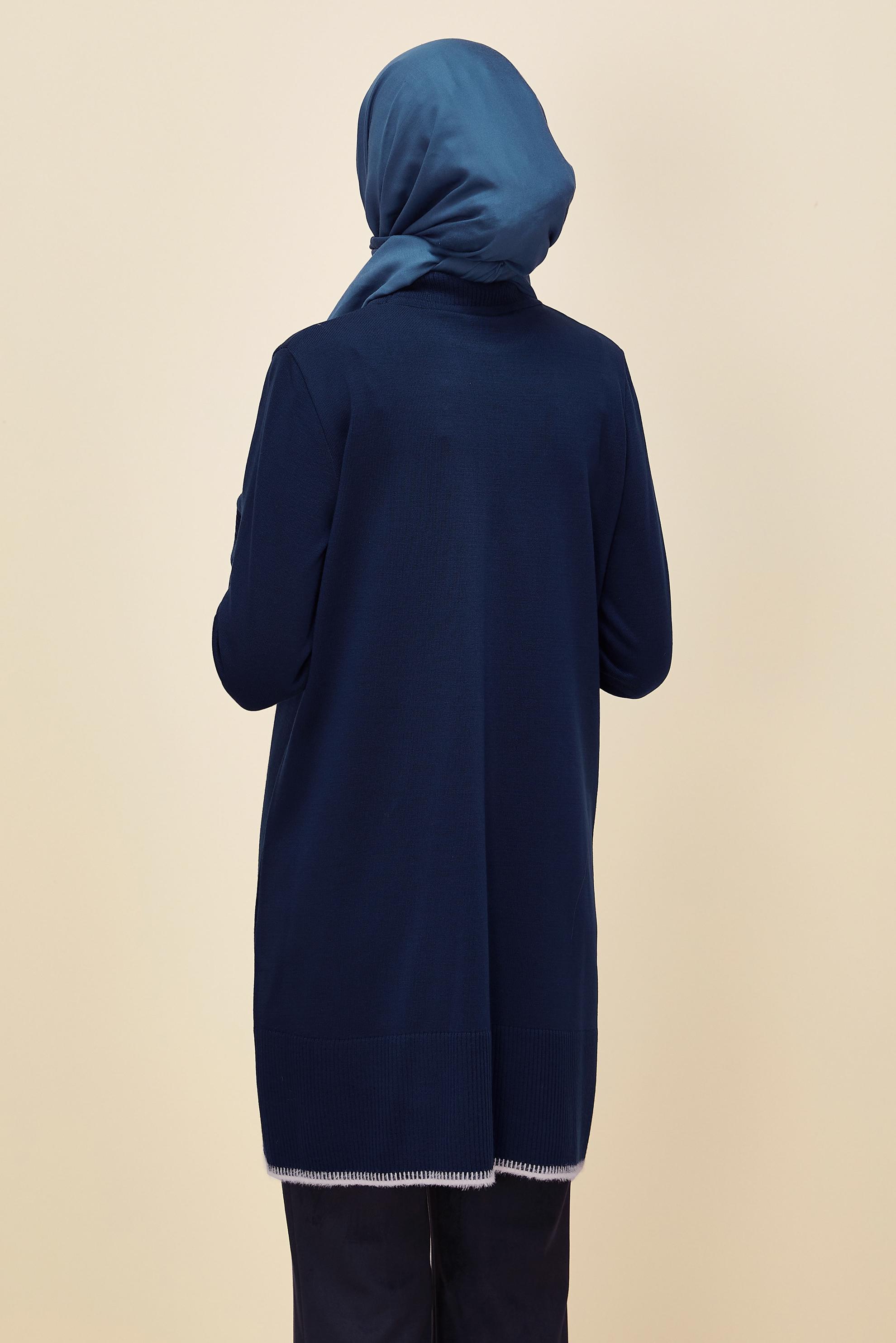 Tesettür giyim LACİVERT TRİKO TUNİK 45800