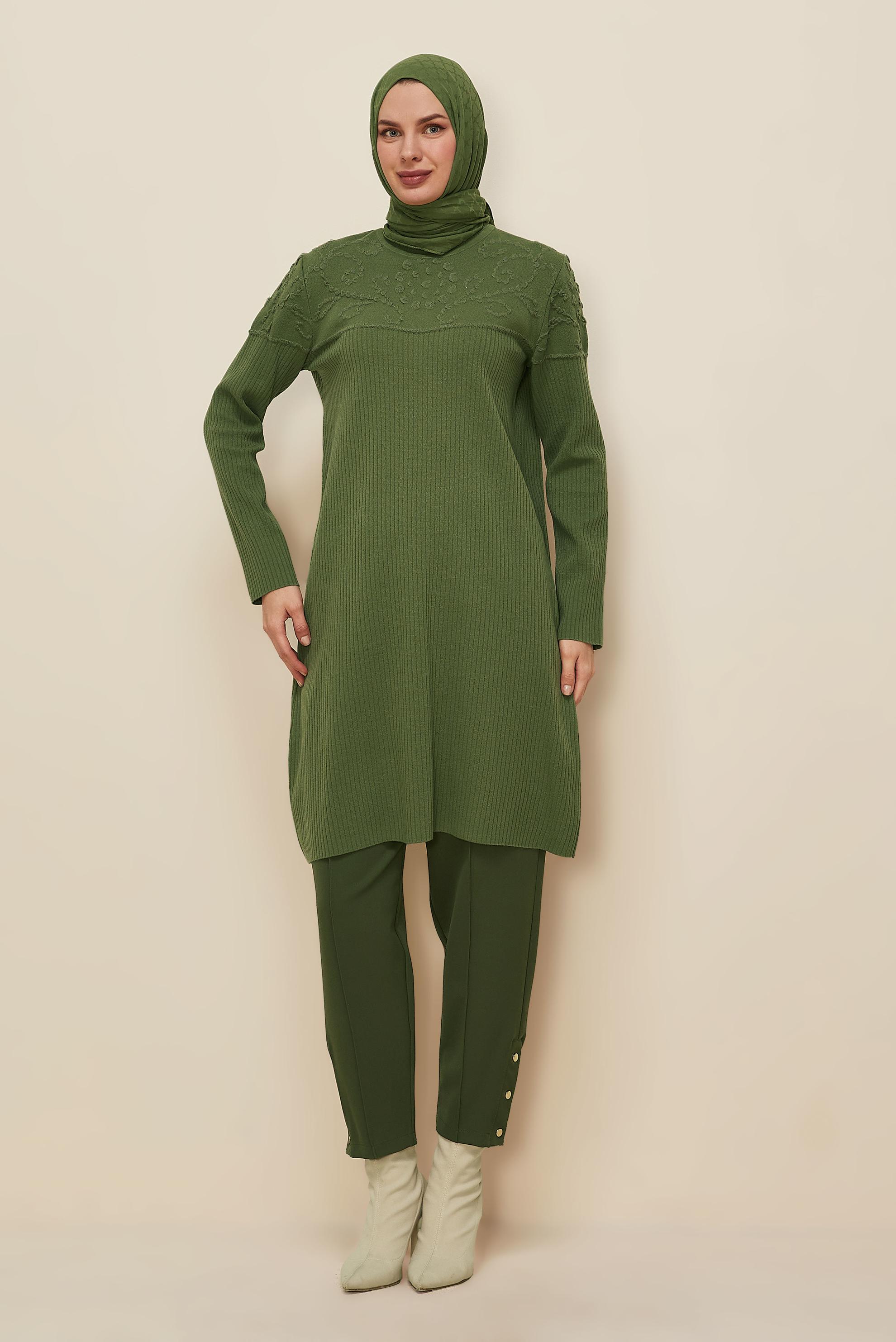 Hijab clothing GREEN KNITWEAR TUNIC 45802