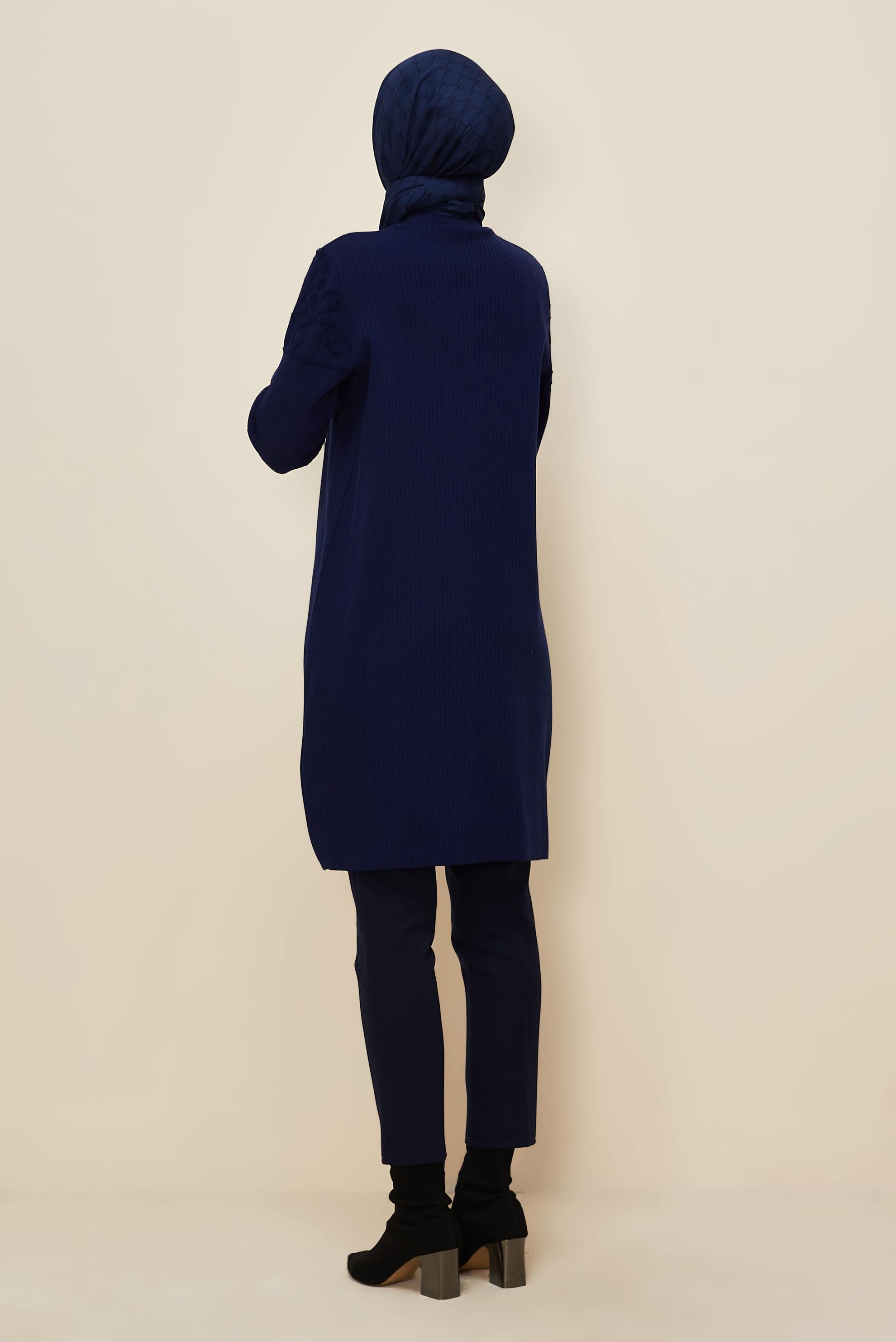 Hijab clothing NAVY BLUE KNITWEAR TUNIC 45802
