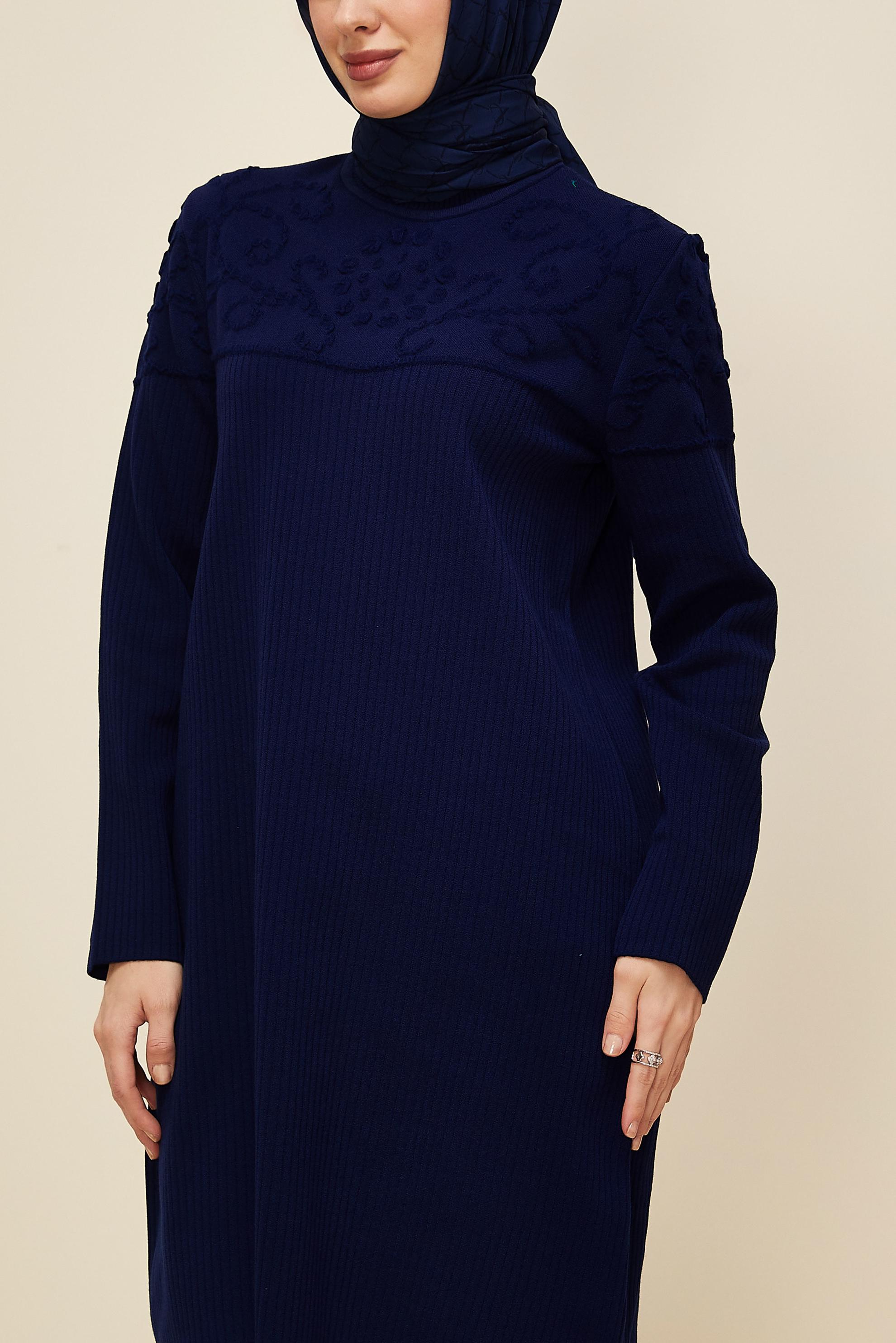 Hijab clothing NAVY BLUE KNITWEAR TUNIC 45802
