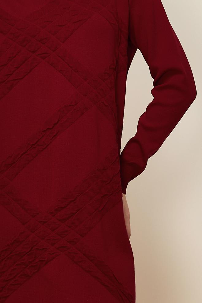 Hijab clothing RED 45804 TRİKO TUNİK 38-46 - ALVİNA