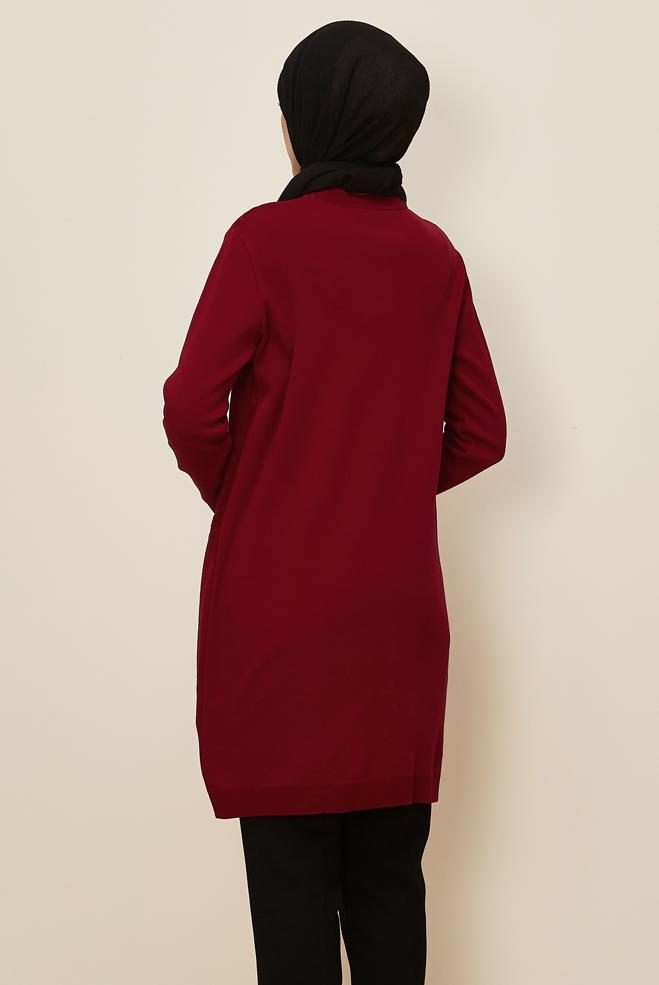 Hijab clothing RED 45804 TRİKO TUNİK 38-46 - ALVİNA