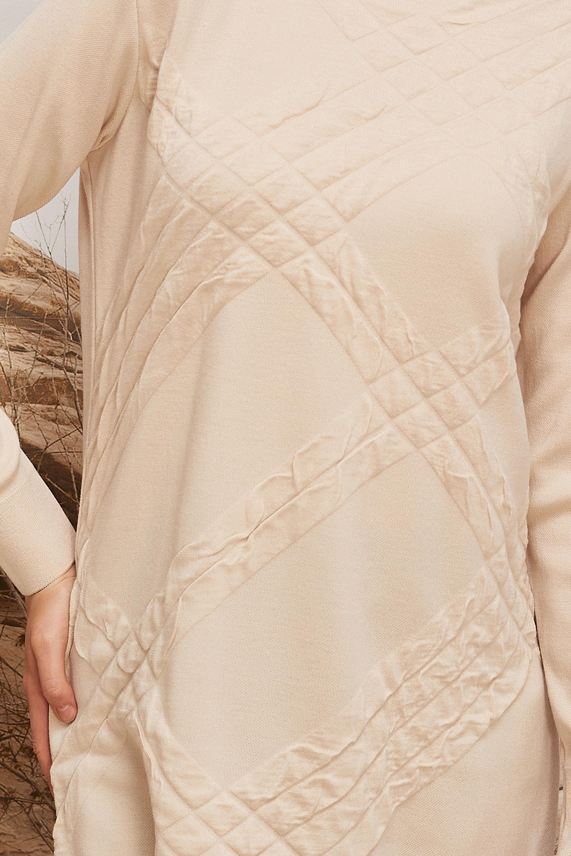 Hijab clothing BEIGE KNITWEAR TUNIC 45804