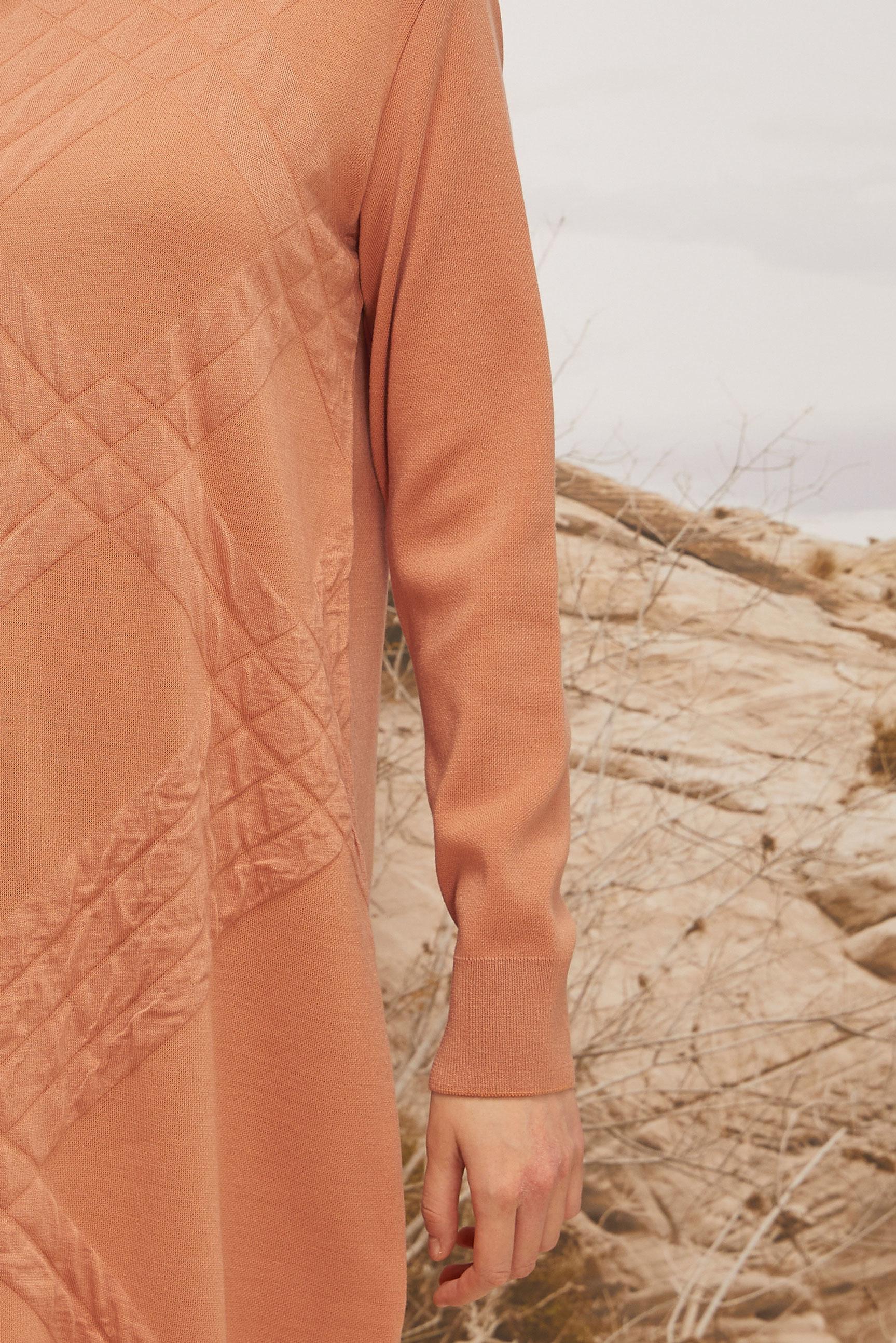 Tesettür giyim PEMBE TRİKO TUNİK 45804