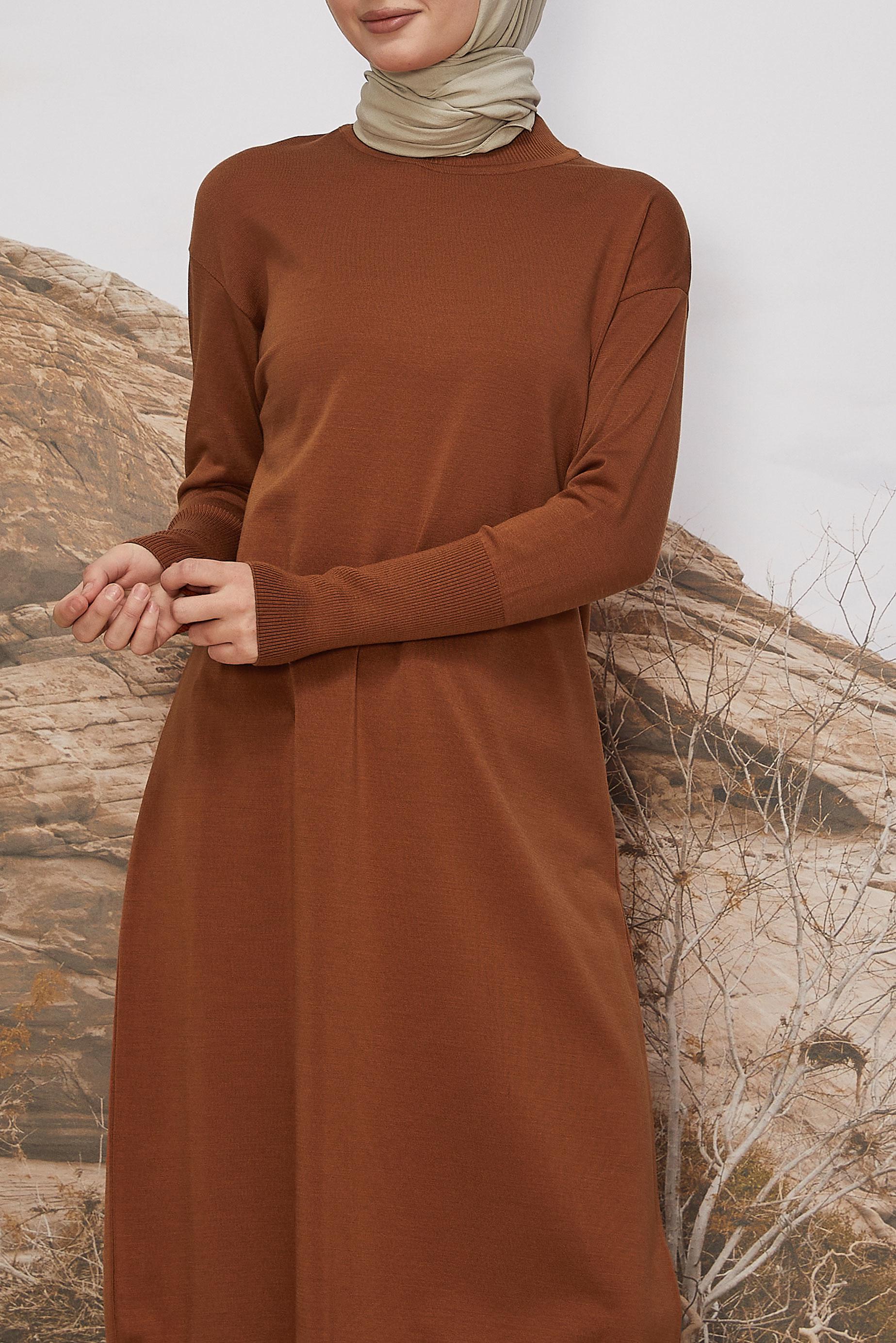 Hijab clothing ORANGE KNITWEAR TUNIC 45805