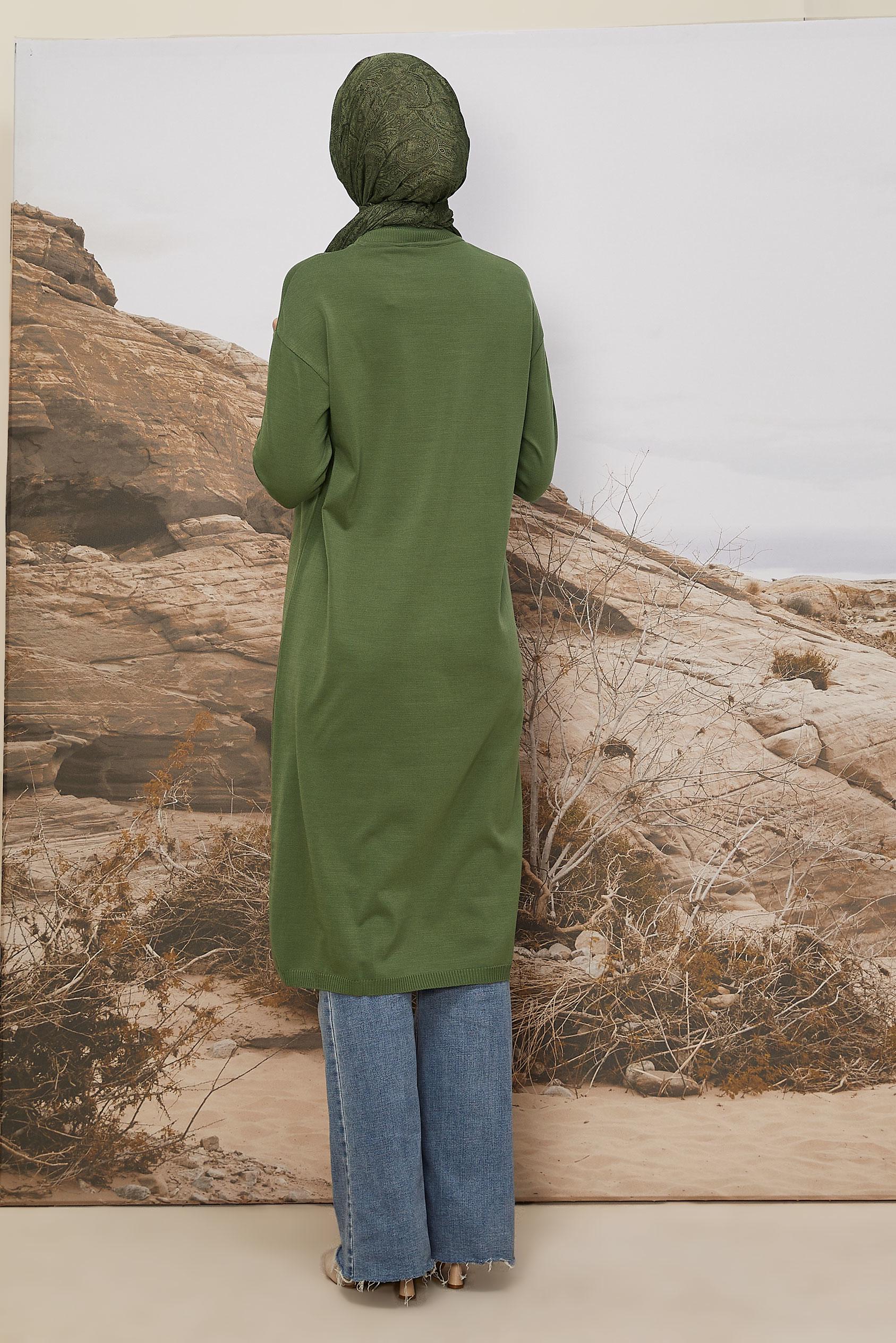 Hijab clothing GREEN KNITWEAR TUNIC 45805