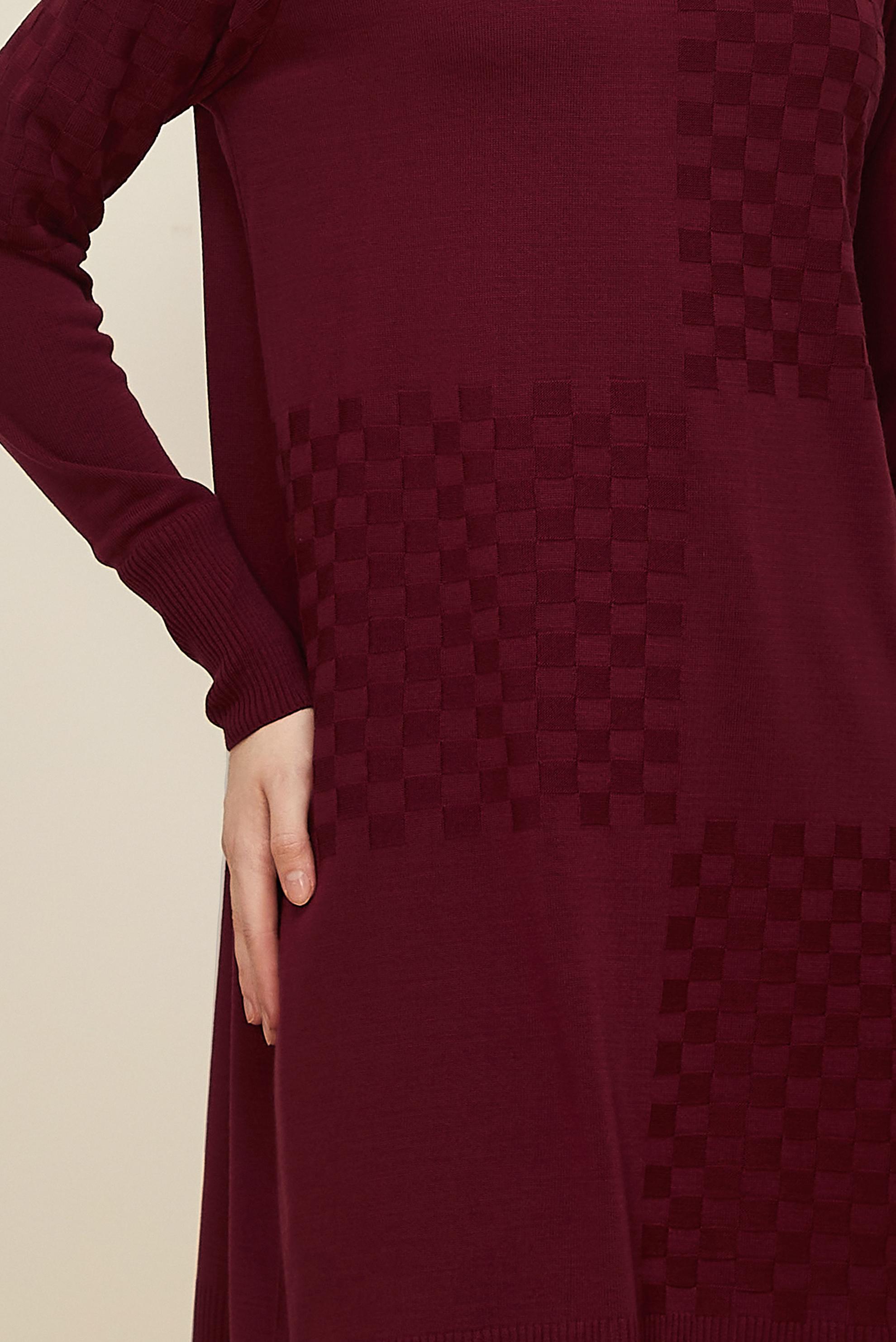 Hijab clothing CLARET RED KNITWEAR TUNIC 45806