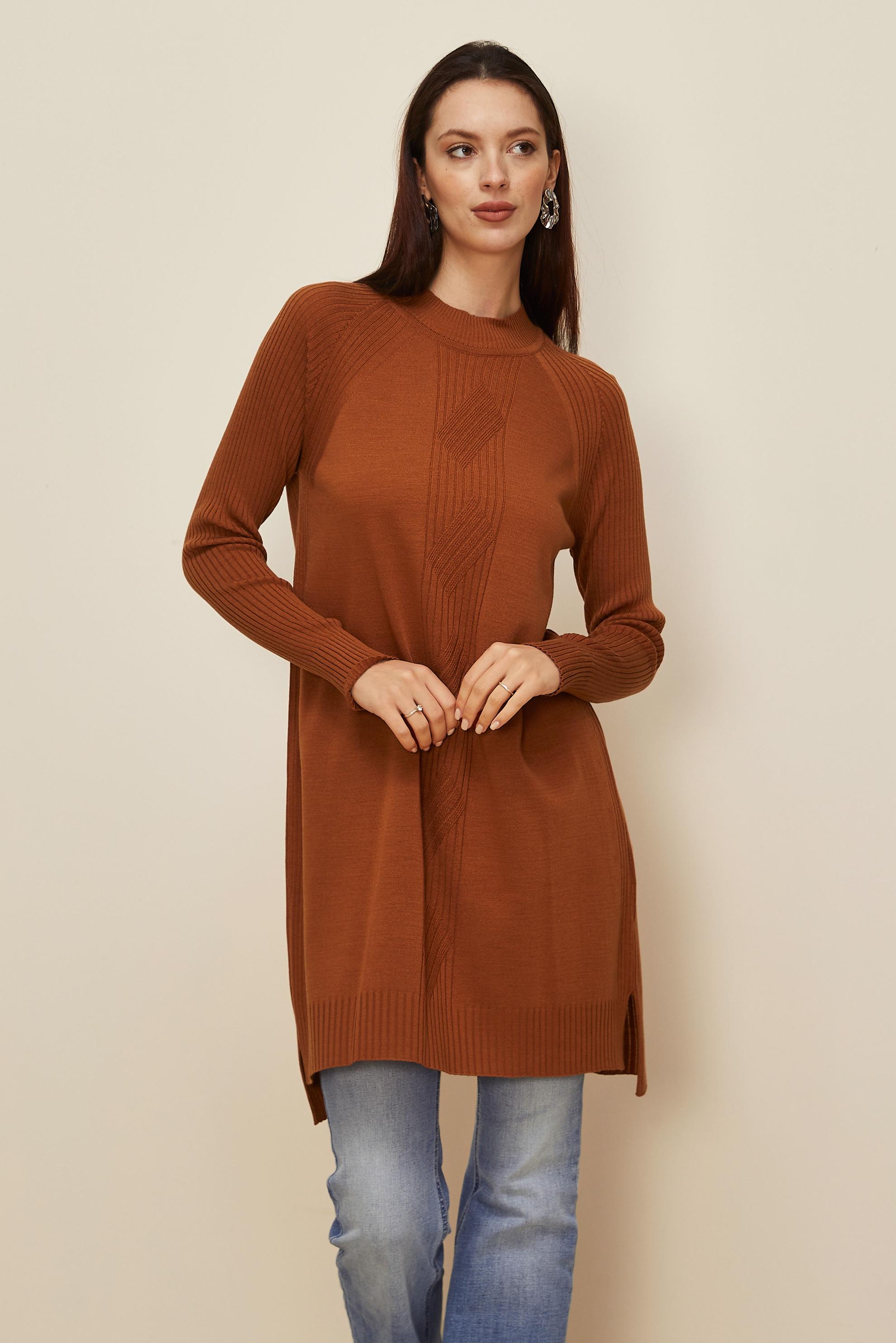 Hijab clothing ORANGE KNITWEAR TUNIC 45812