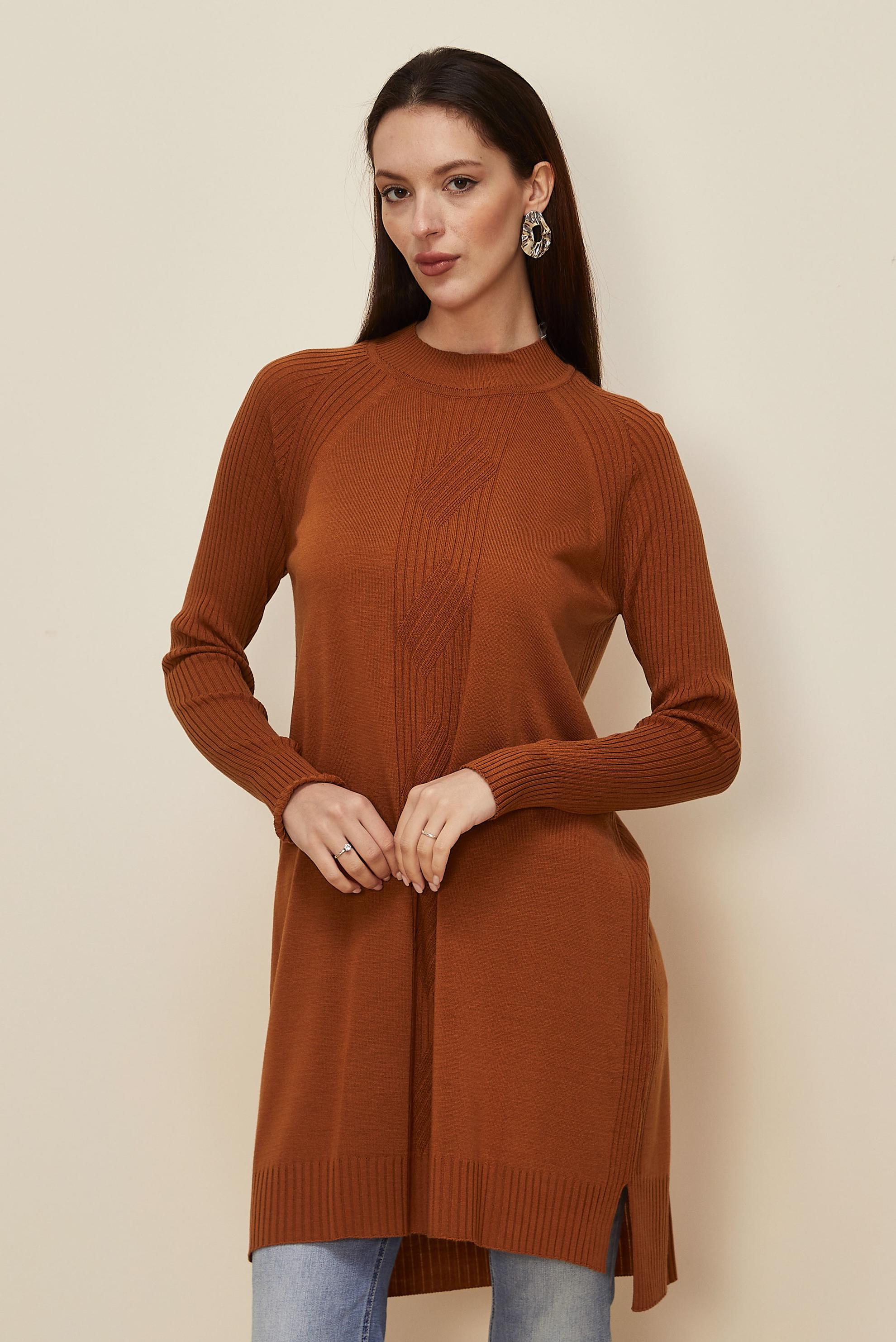 Hijab clothing ORANGE KNITWEAR TUNIC 45812