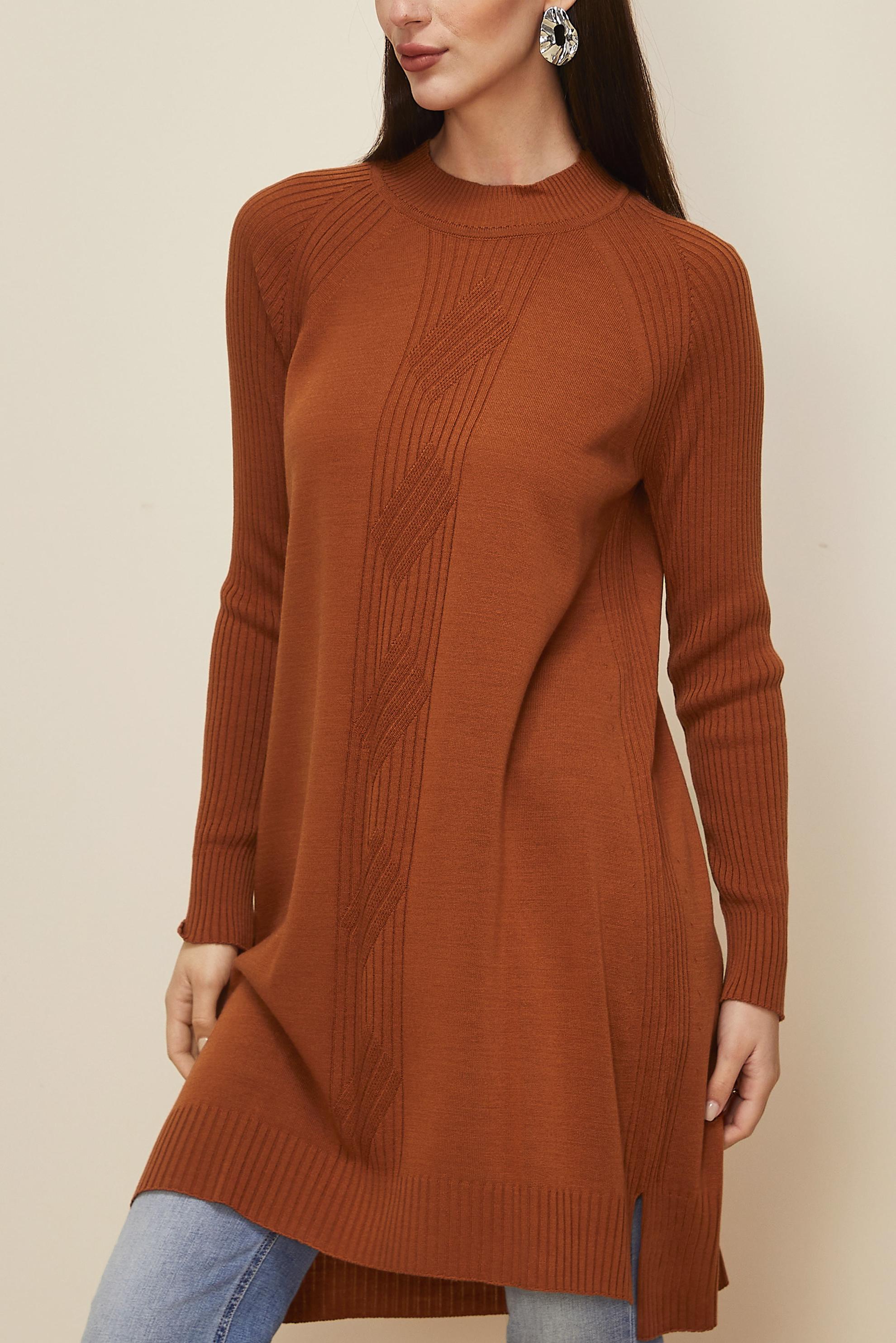 Hijab clothing ORANGE KNITWEAR TUNIC 45812