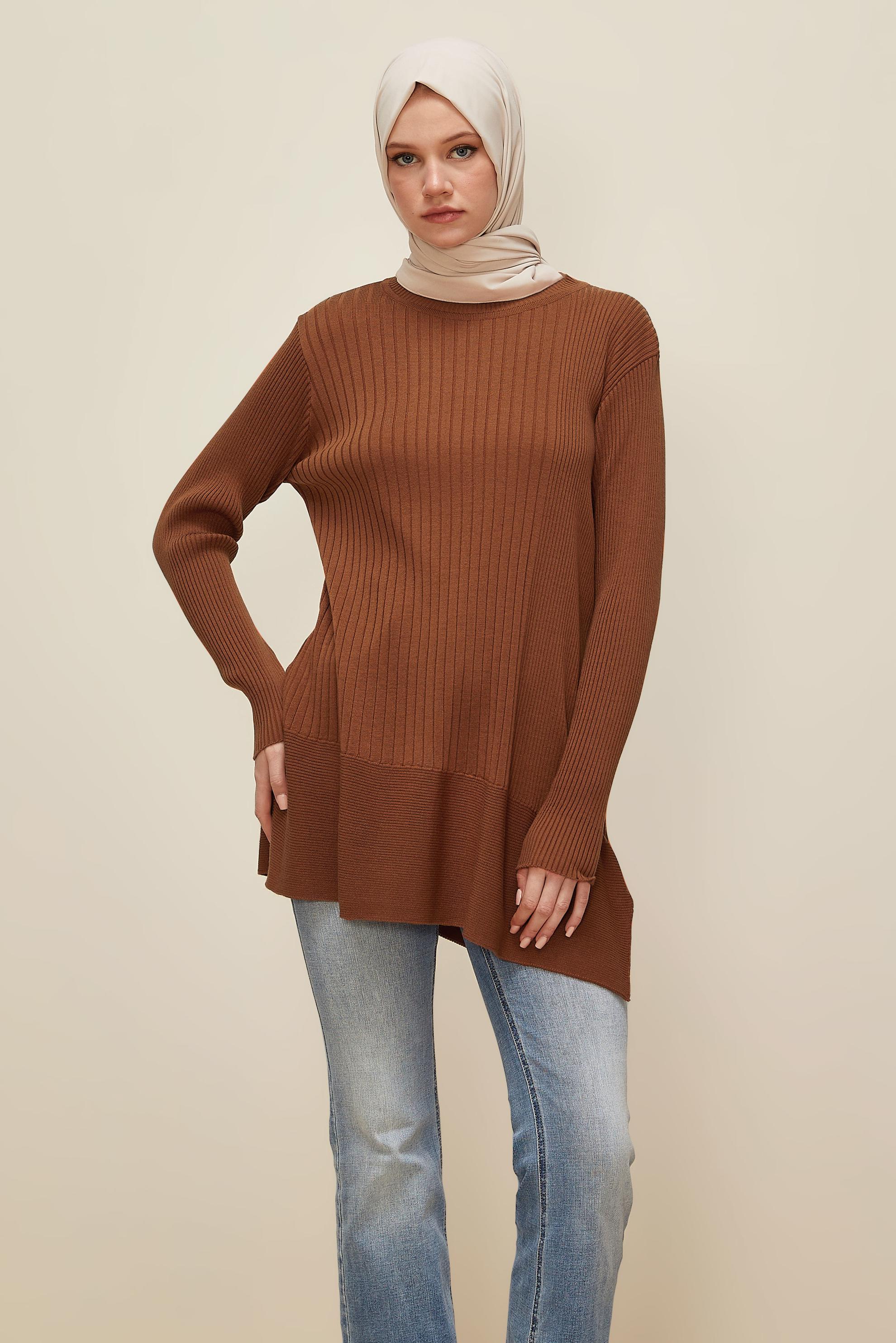 Hijab clothing ORANGE KNITWEAR TUNIC 45815