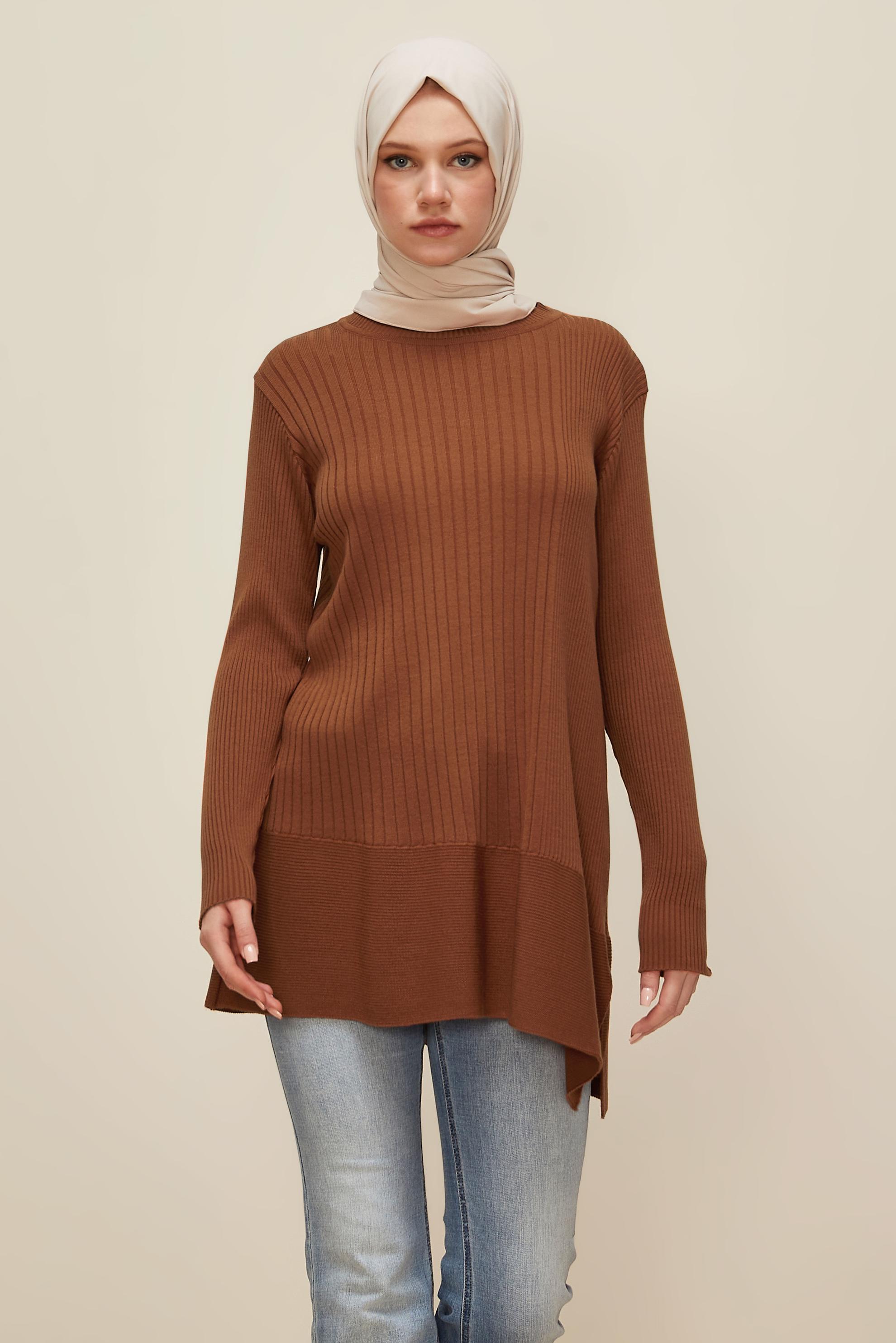 Hijab clothing ORANGE KNITWEAR TUNIC 45815