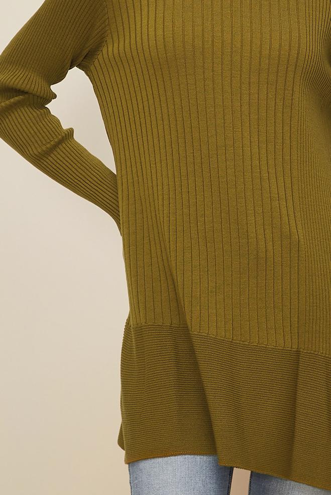 Tesettür giyim YEŞİL TRİKO TUNİK 45815 - ALVİNA