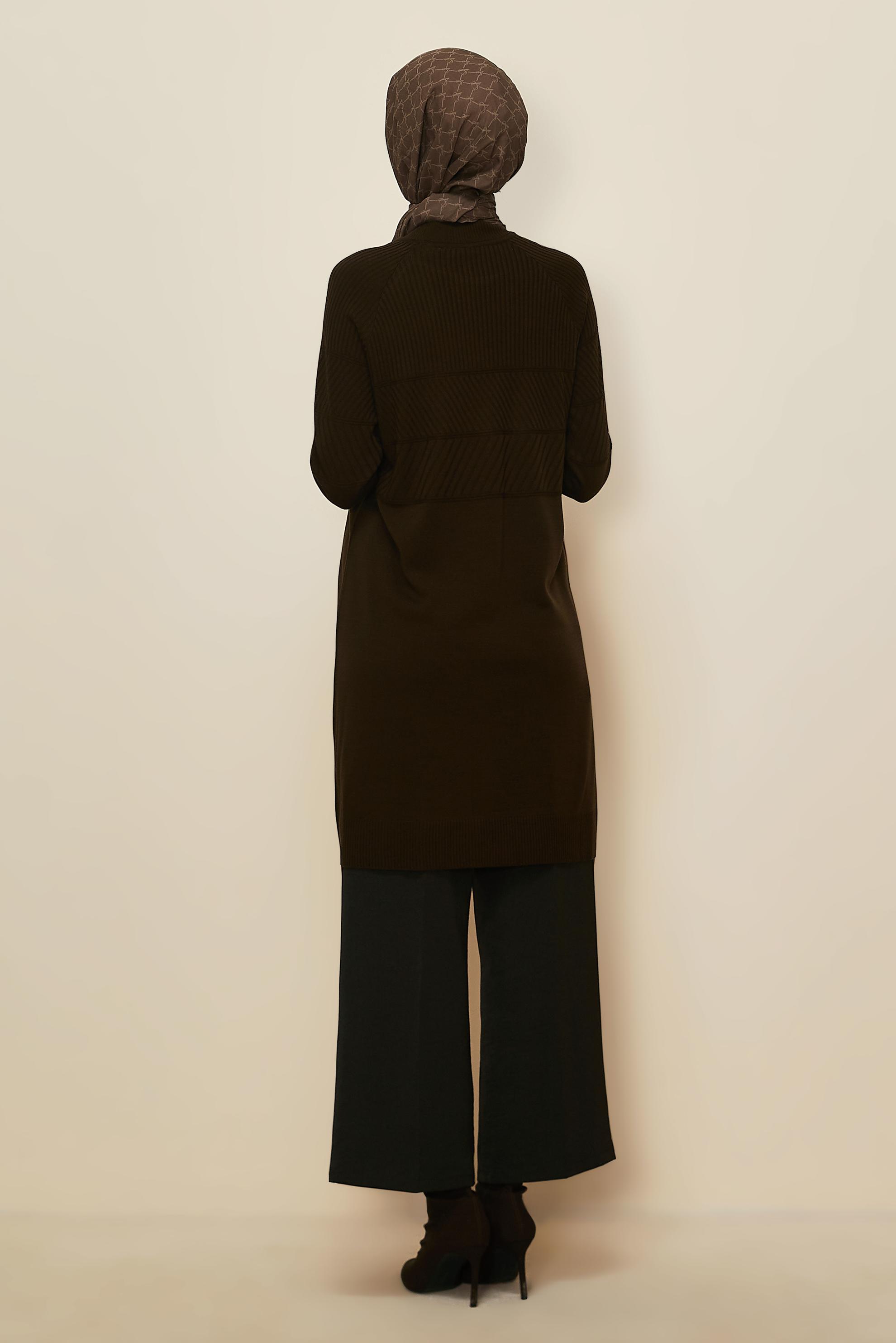 Hijab clothing BROWN KNITWEAR TUNIC 45818