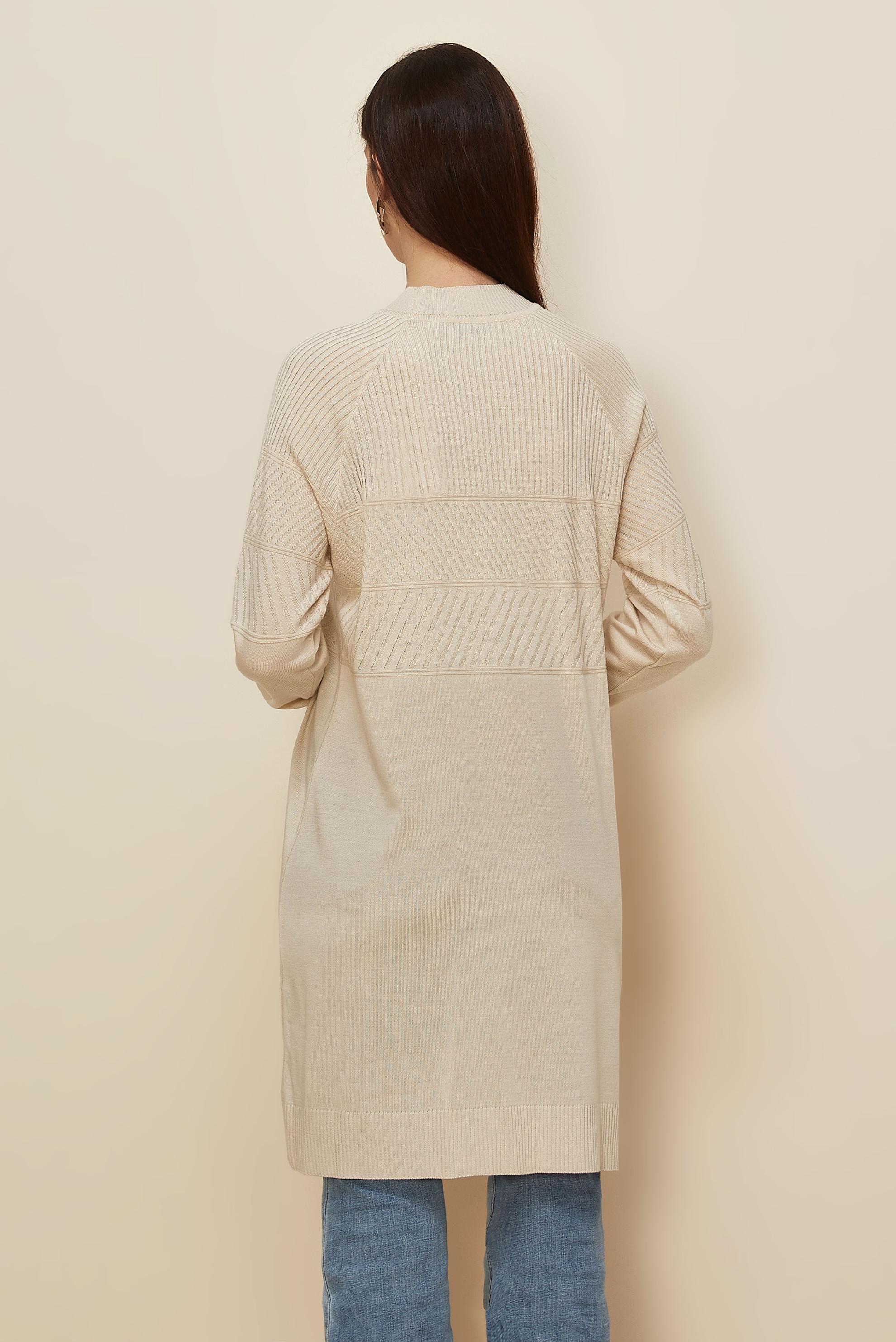 Tesettür giyim BEJ TRİKO TUNİK 45818