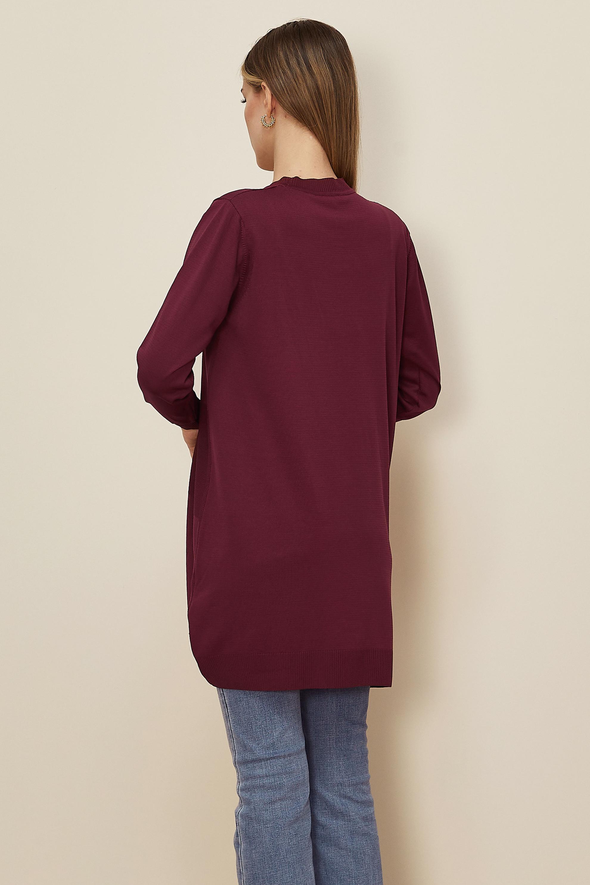 Hijab clothing CLARET RED KNITWEAR TUNIC 45840