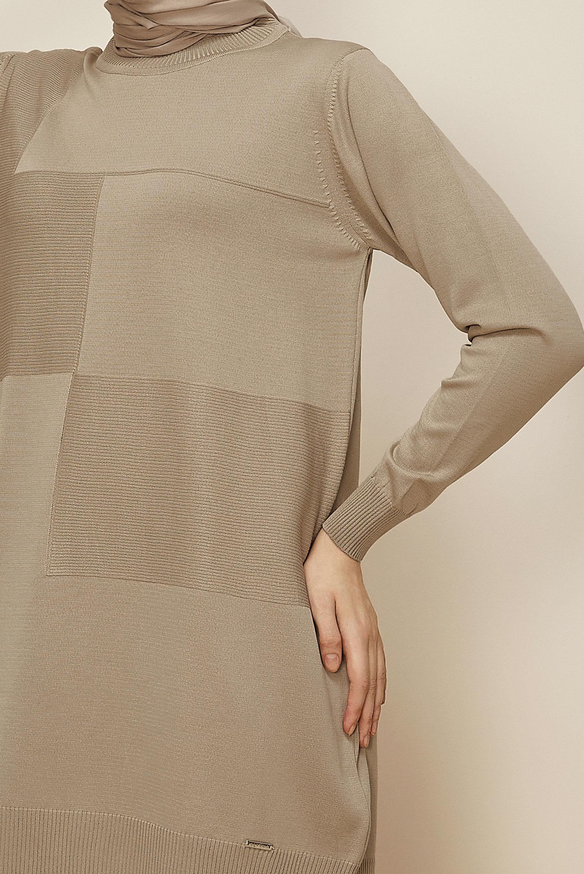 Hijab clothing BEIGE KNITWEAR TUNIC 45840