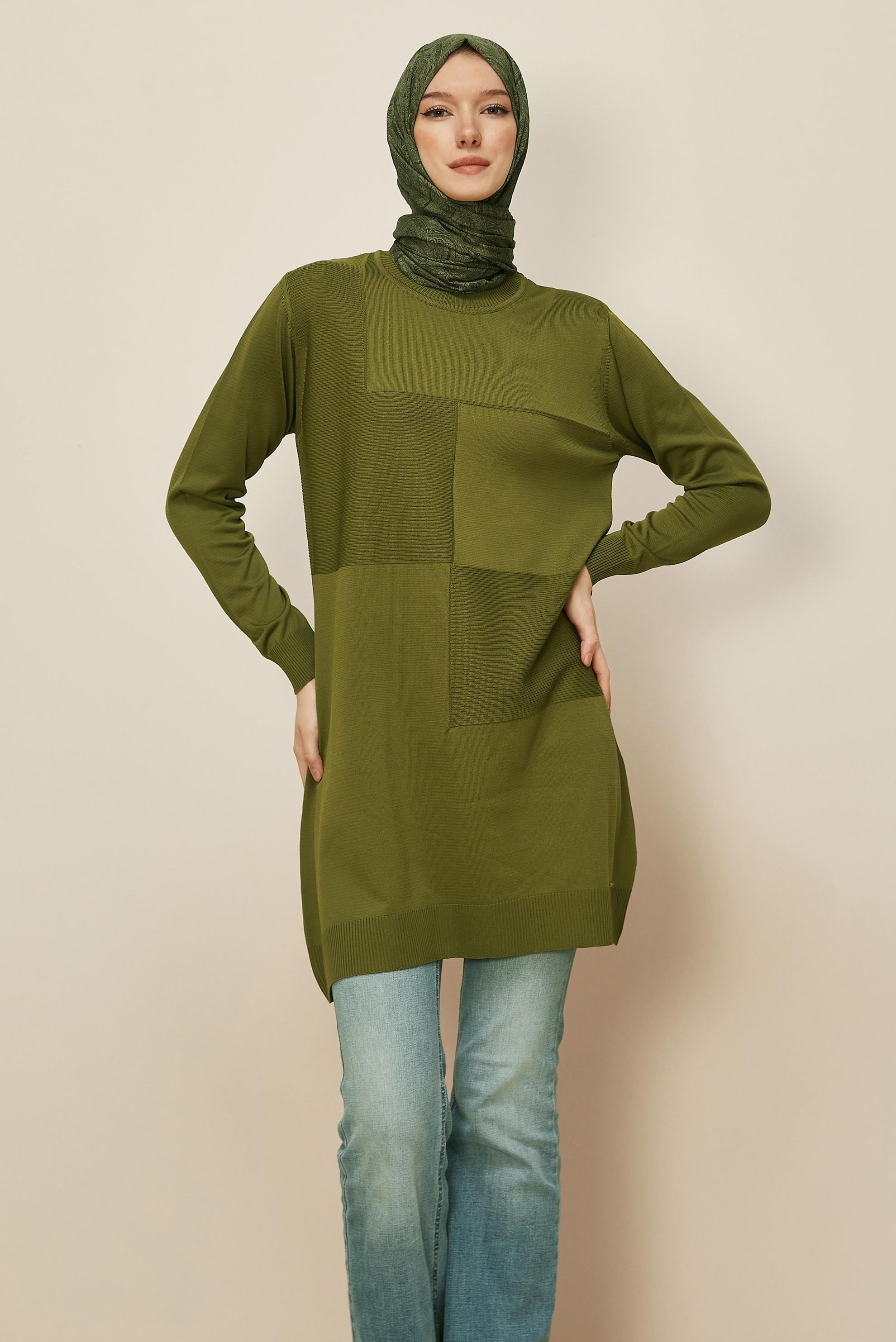 Hijab clothing GREEN KNITWEAR TUNIC 45840