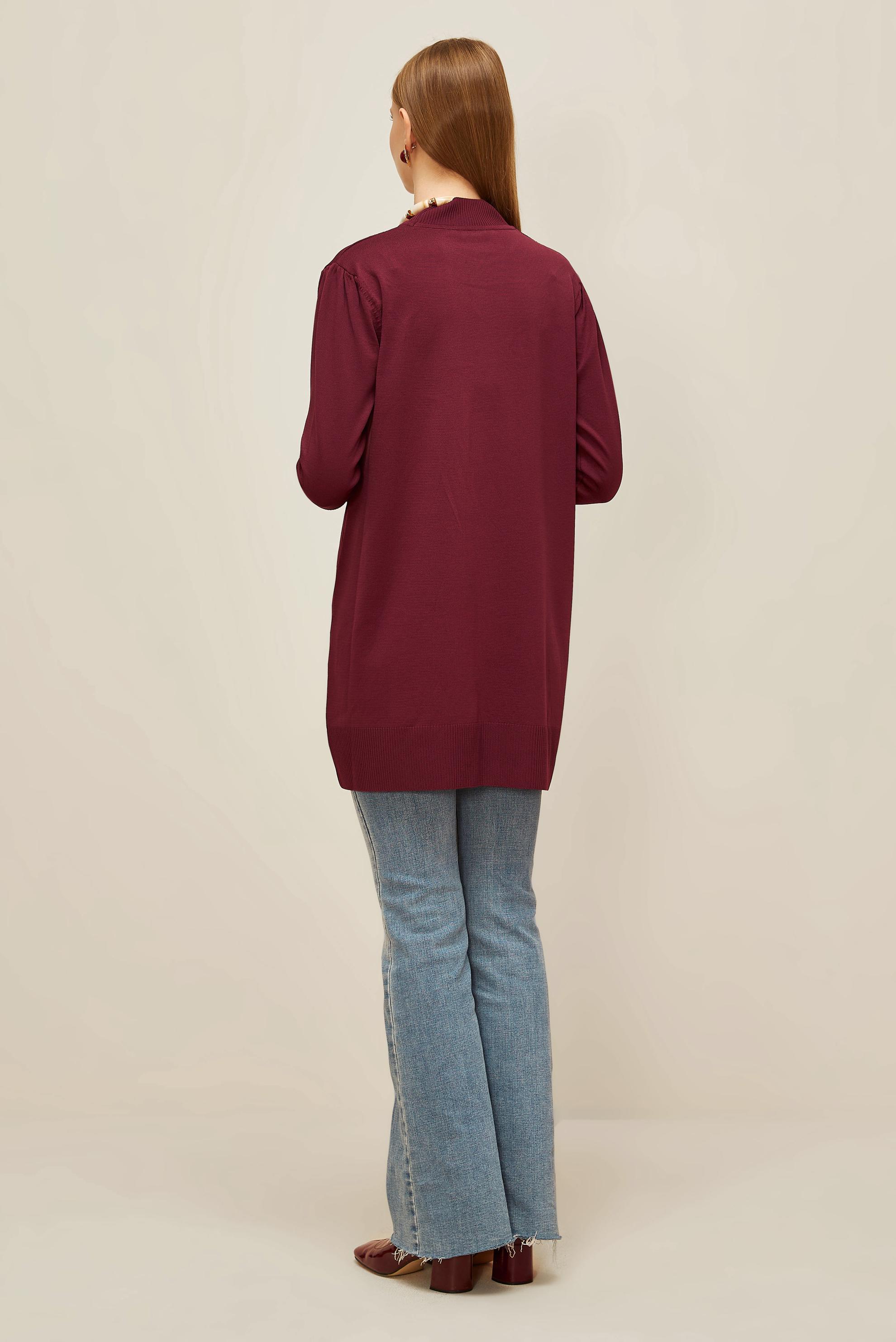 Hijab clothing CLARET RED KNITWEAR TUNIC 45841