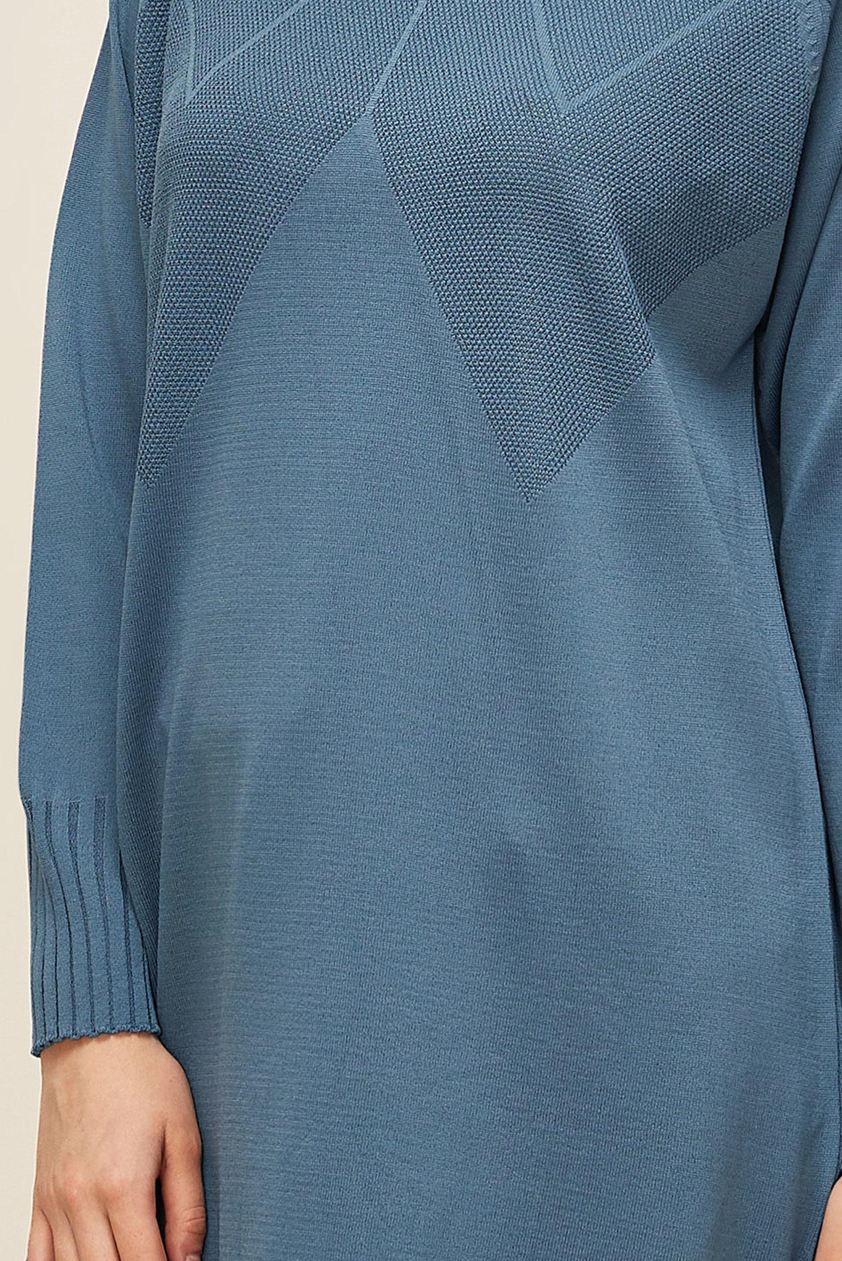 Tesettür giyim LACİVERT TRİKO TUNİK 45842