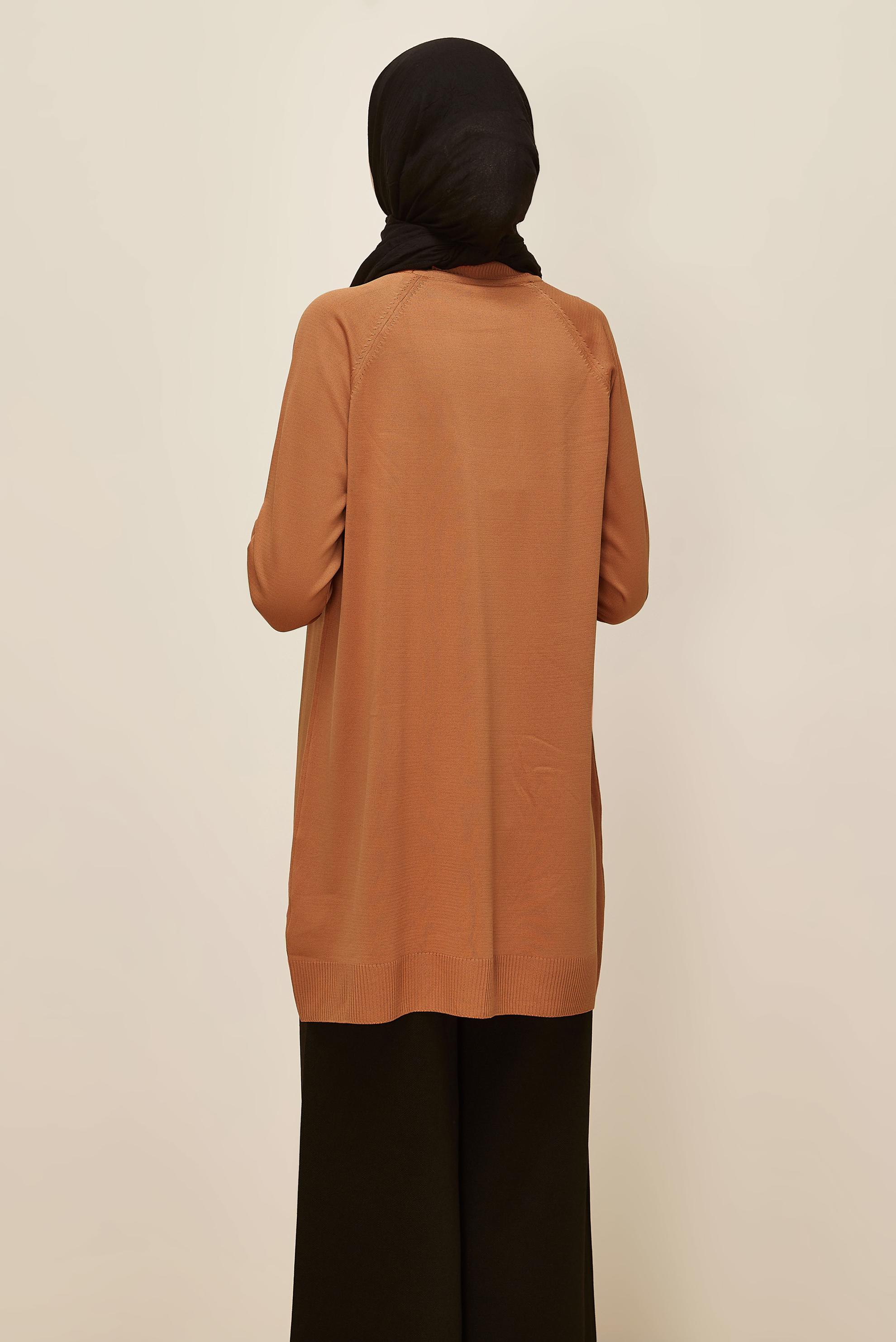 Tesettür giyim TURUNCU TRİKO TUNİK 45842