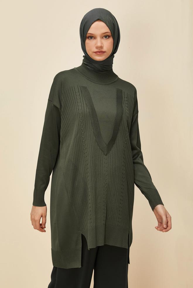 Tesettür giyim  TRİKO TUNİK 45843 - ALVİNA