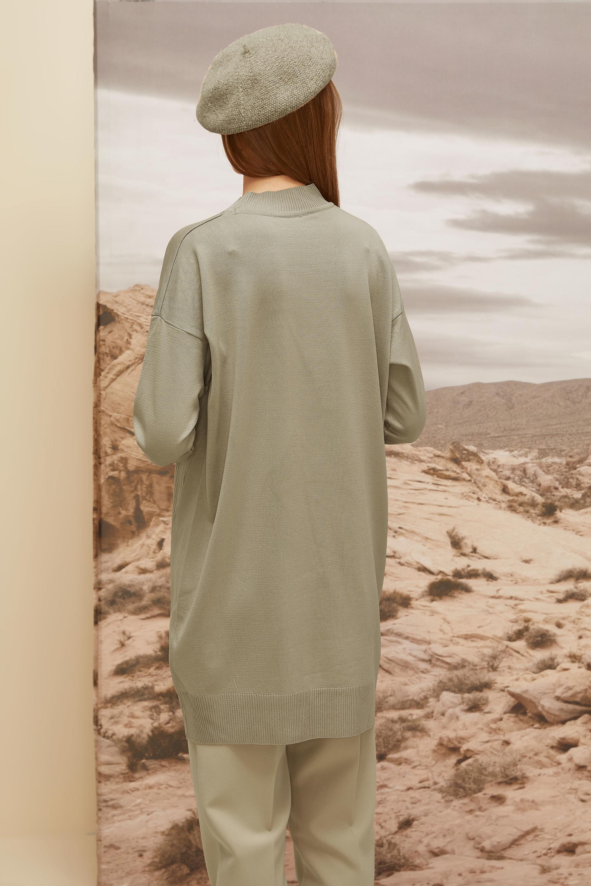 Hijab clothing BEIGE KNITWEAR TUNIC 45843