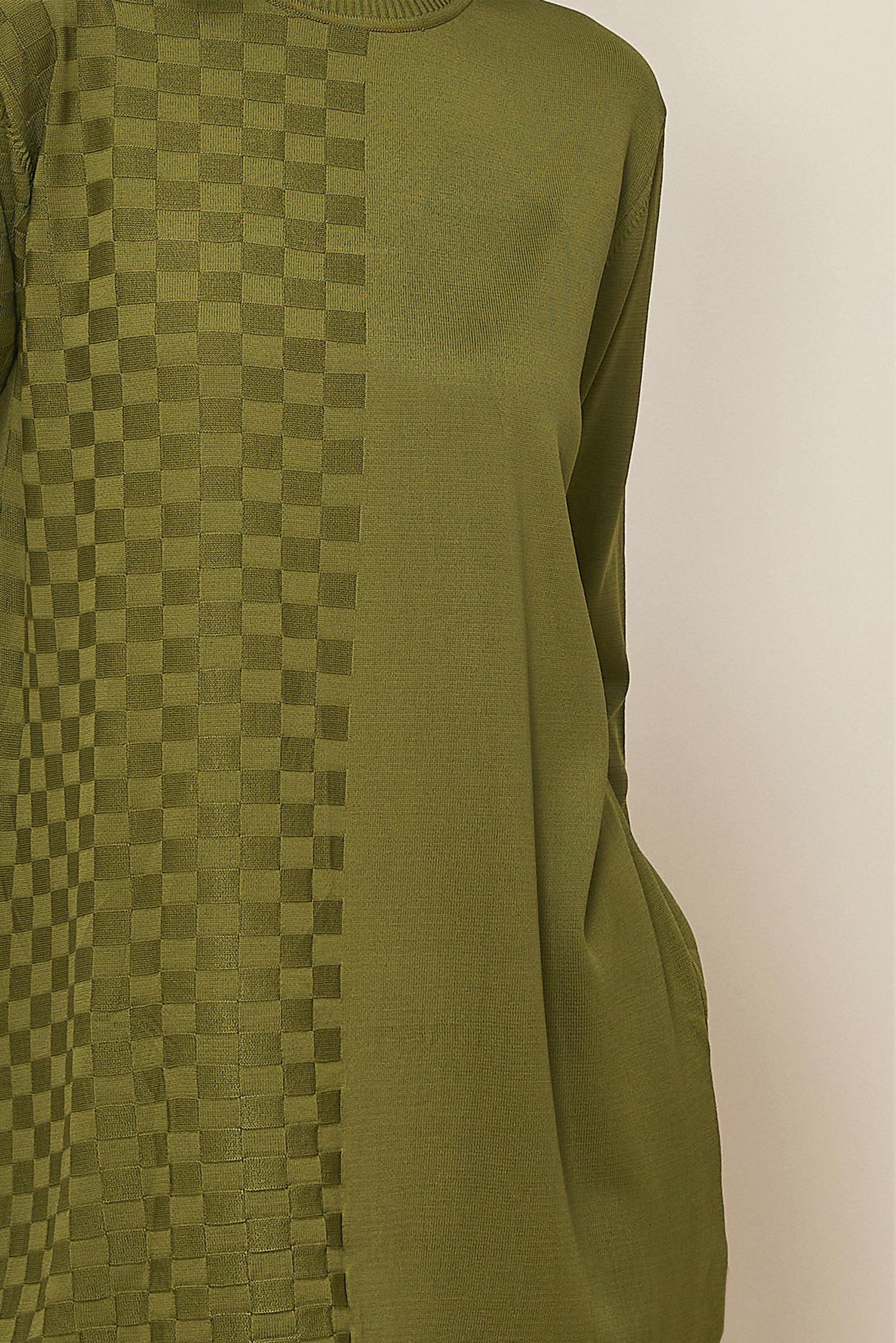 Tesettür giyim YEŞİL 45844 TRİKO TUNİK 40-48