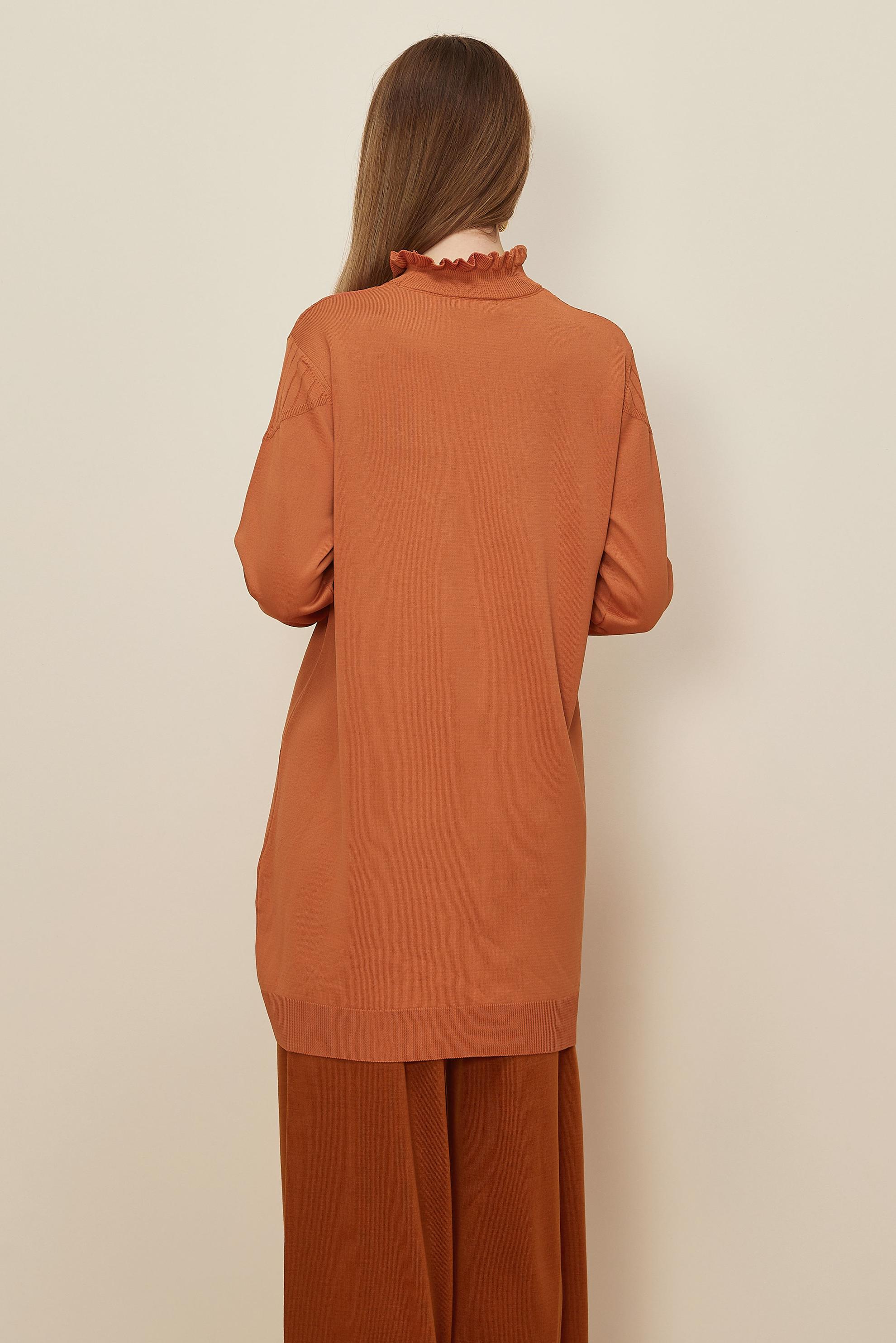 Tesettür giyim TURUNCU TRİKO TUNİK 45845