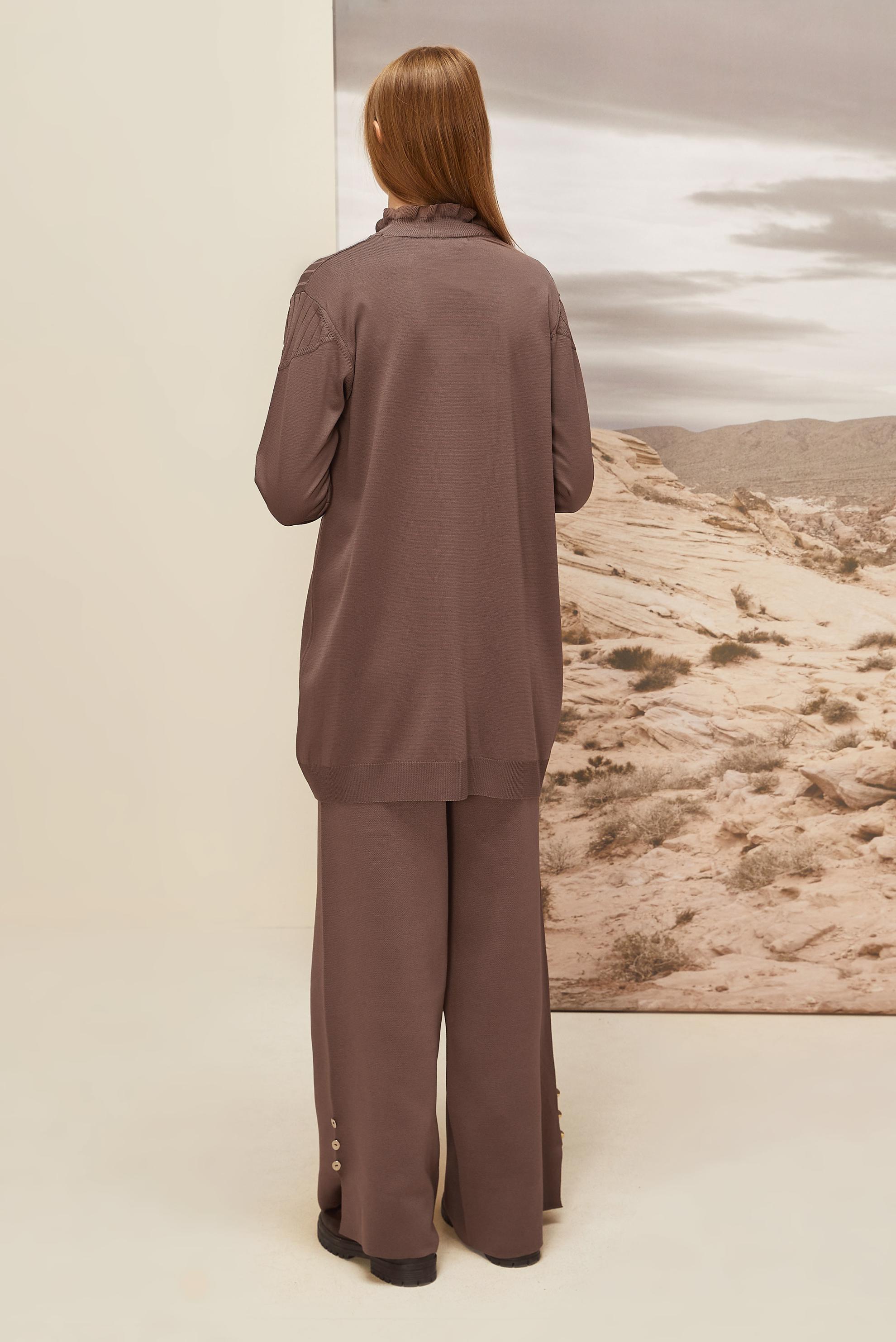 Hijab clothing BROWN KNITWEAR TUNIC 45845