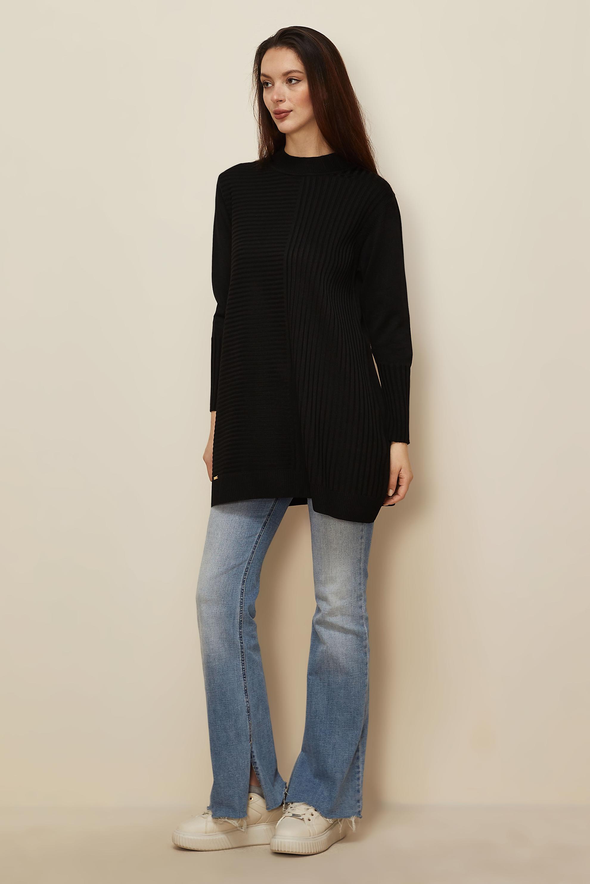 Hijab clothing BLACK KNITWEAR TUNIC 45846