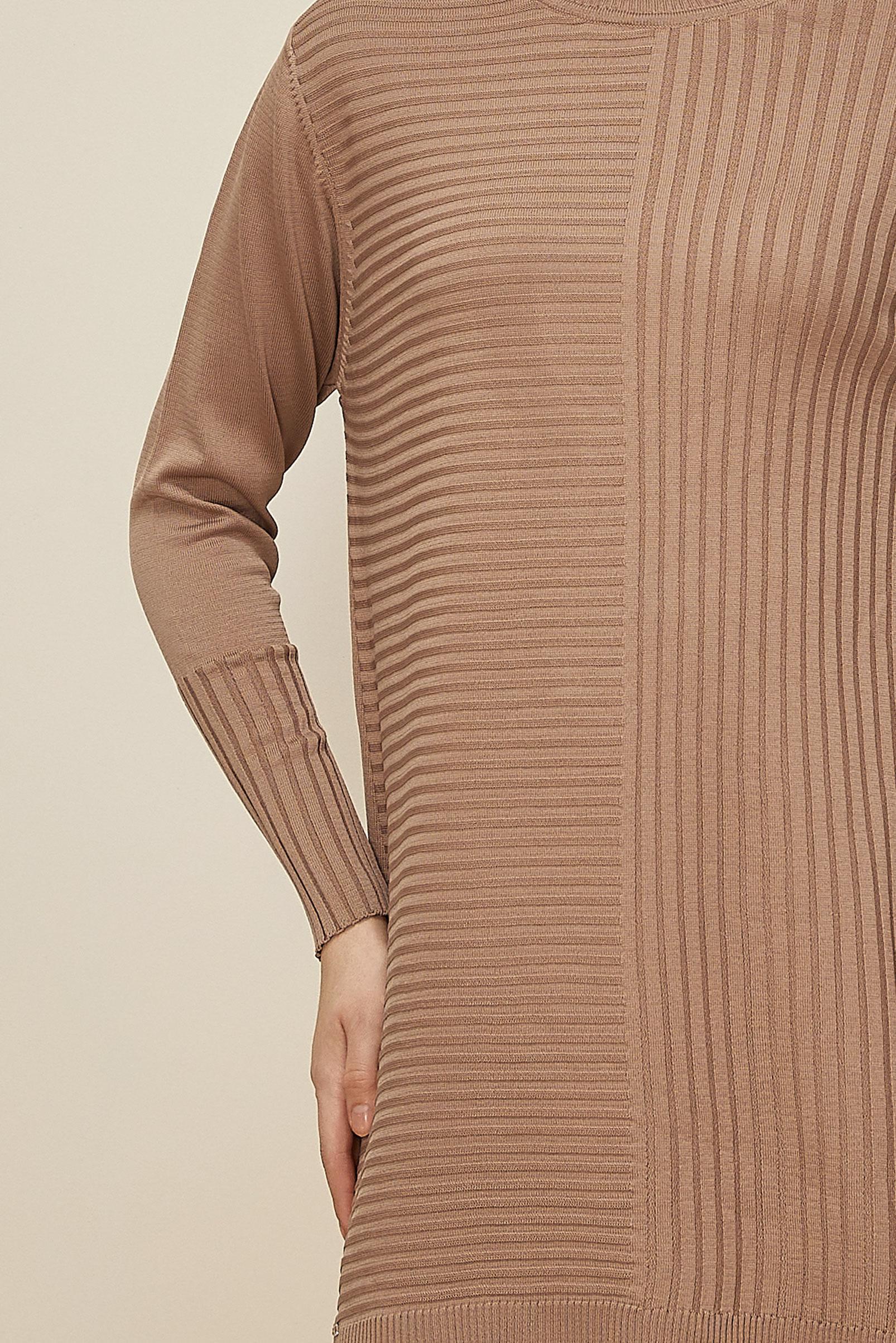 Tesettür giyim KAHVE TRİKO TUNİK 45846